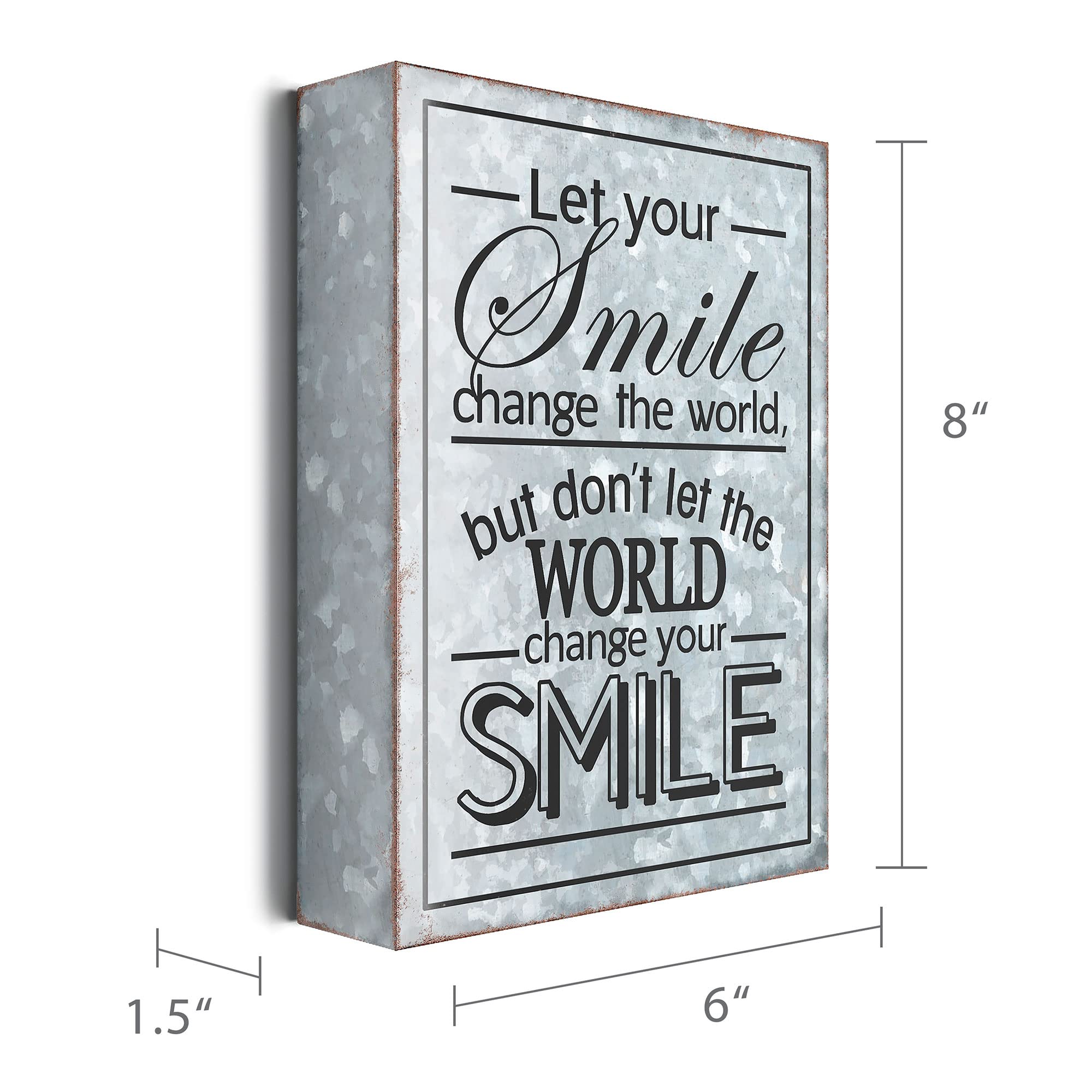 Barnyard Designs Metal Box Sign Motivational Desk Decor, Inspirational Office Decorations for Women, Cute Bathroom or Shelf D  c