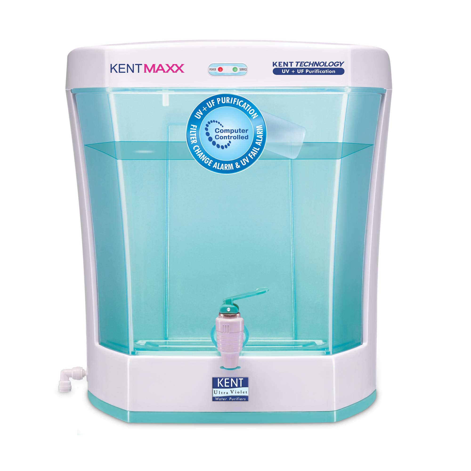 Kent 11149 Maxx Alkaline With Detachable Storage Tank | Double Purification Process | Makes Water Alkaline Up To 9.5 Ph Level | 