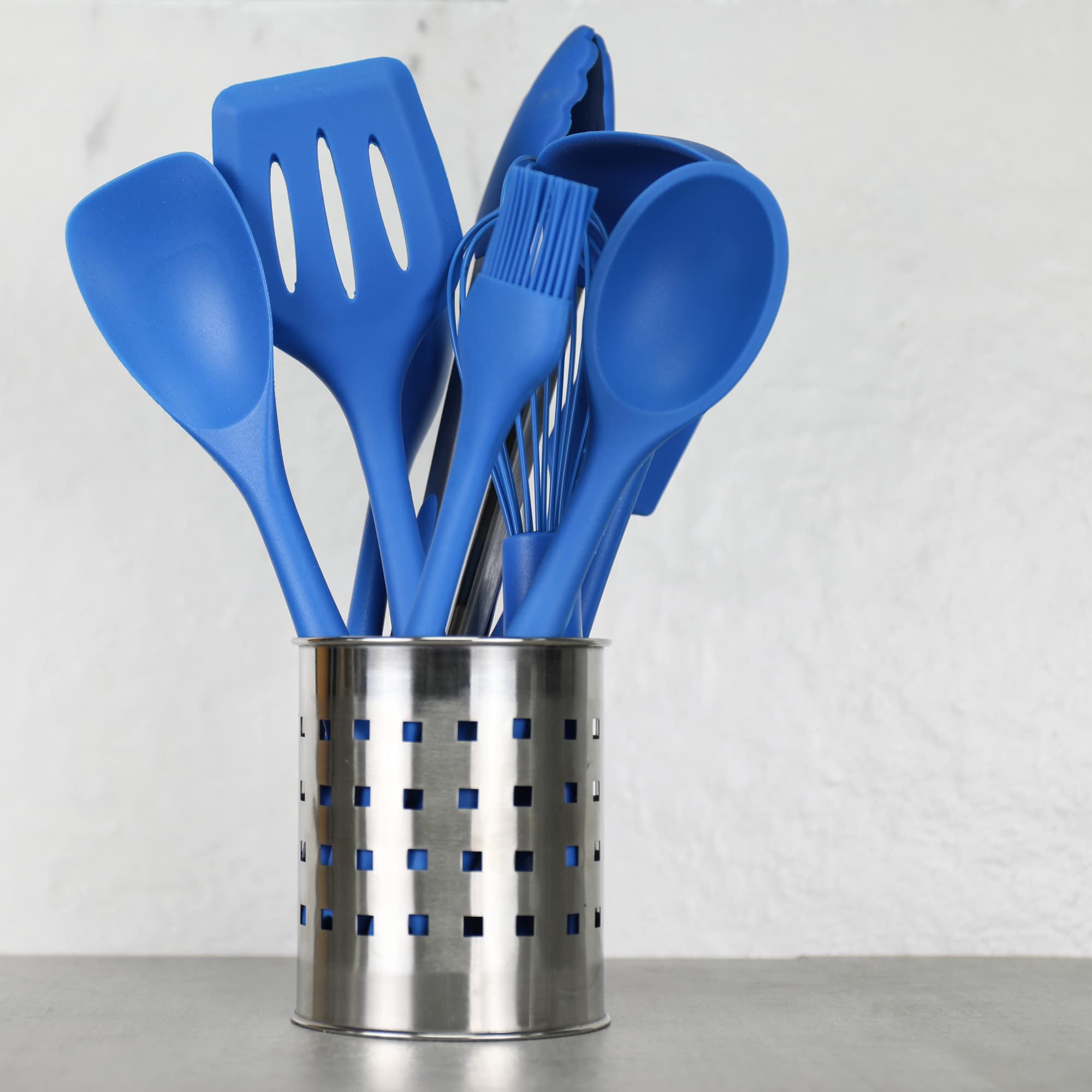 Chef Craft Premium Silicone Basting Spoon, 11 Inch, Blue