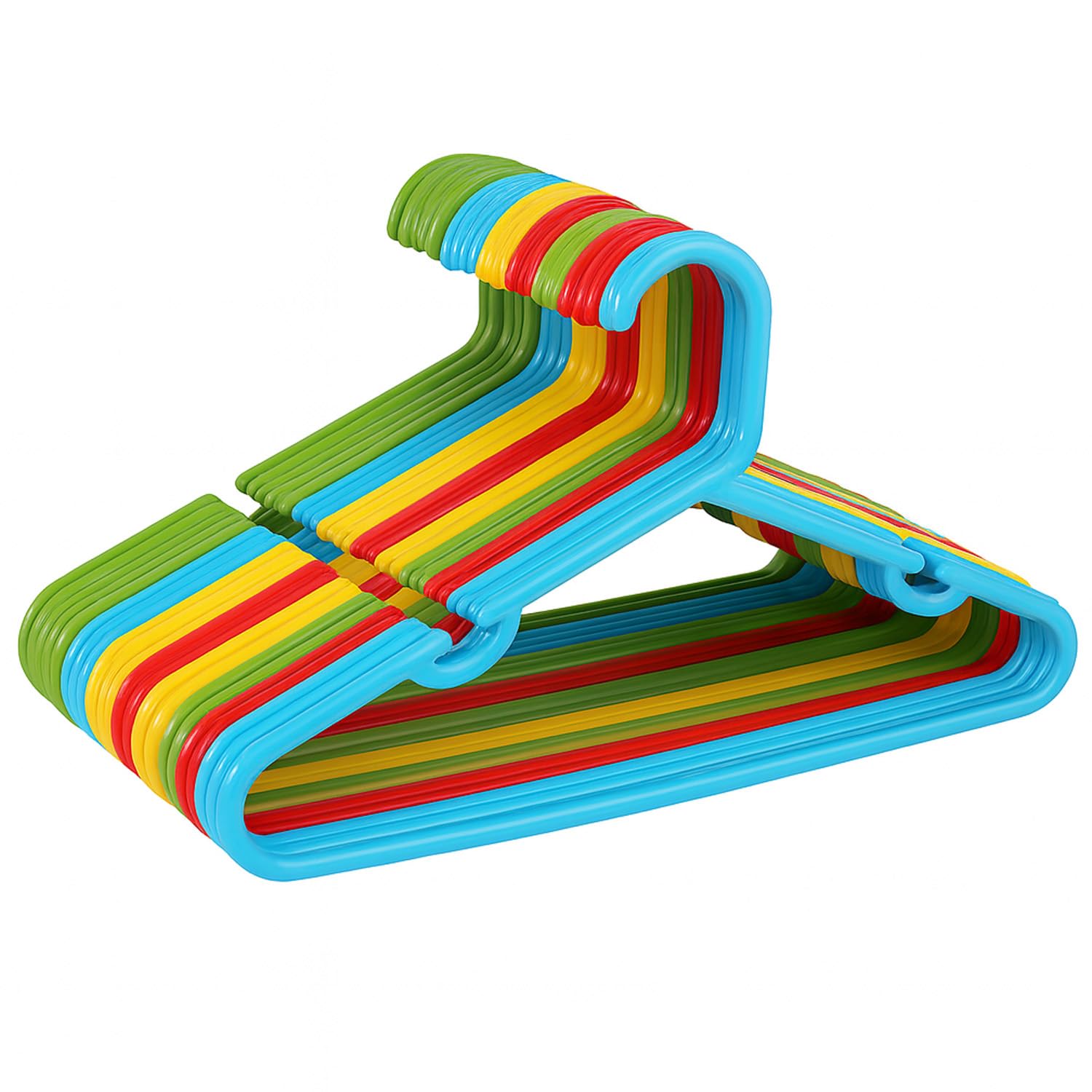 Go Hooked Kids Clothes Hangers With Smooth Finish And Non-Slip Grooves Pack Of 20 | Baby Clothes Hanger Wardrobe Storage Organiz