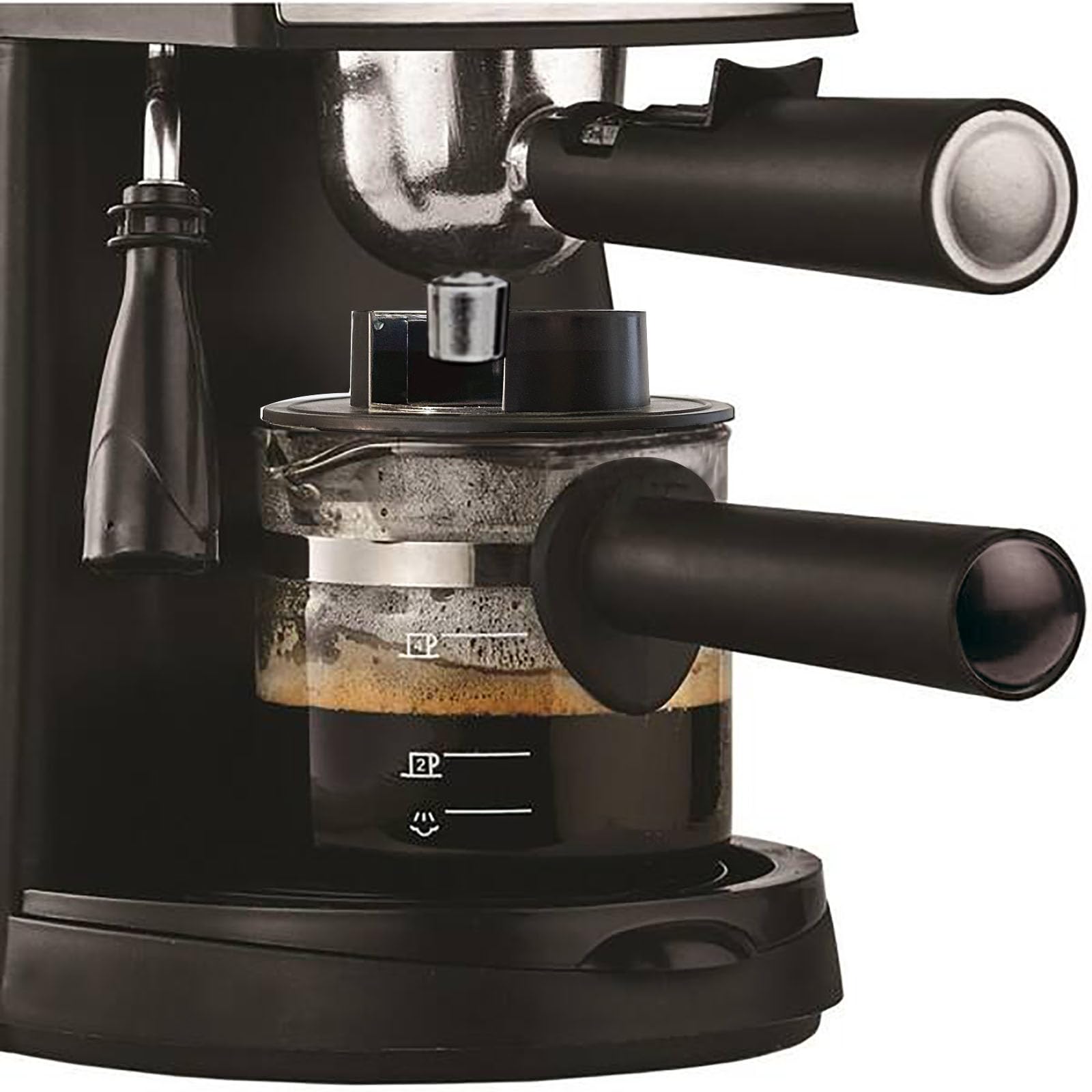 4 Cup Espresso Accessories Espresso Glass Coffee Pot Replacement For Imusa, Hamilton Beach, Mr.Coffee, Breville, Univen Espresso