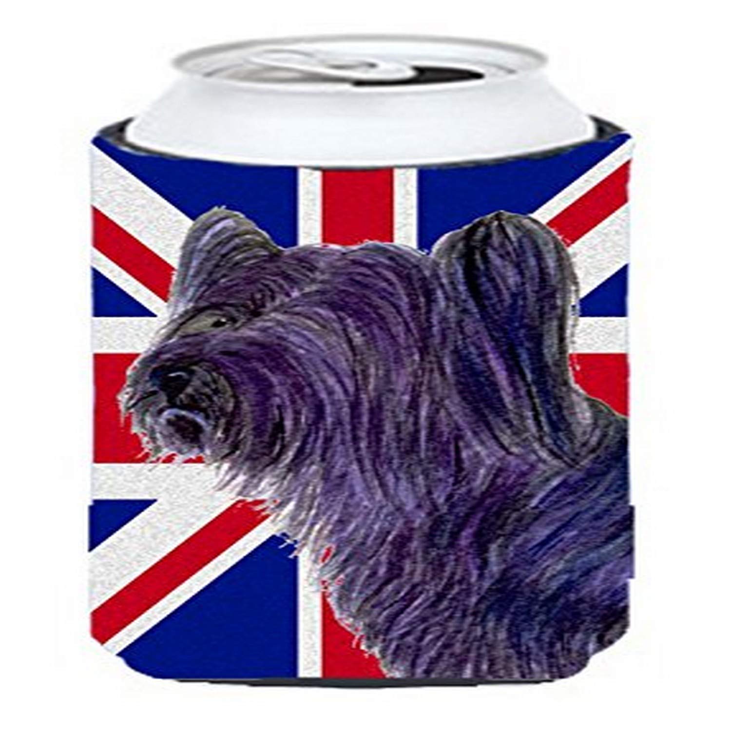 Skye Terrier with English Union Jack British Flag Tall Boy Beverage Insulator Hugger SS4905TBC