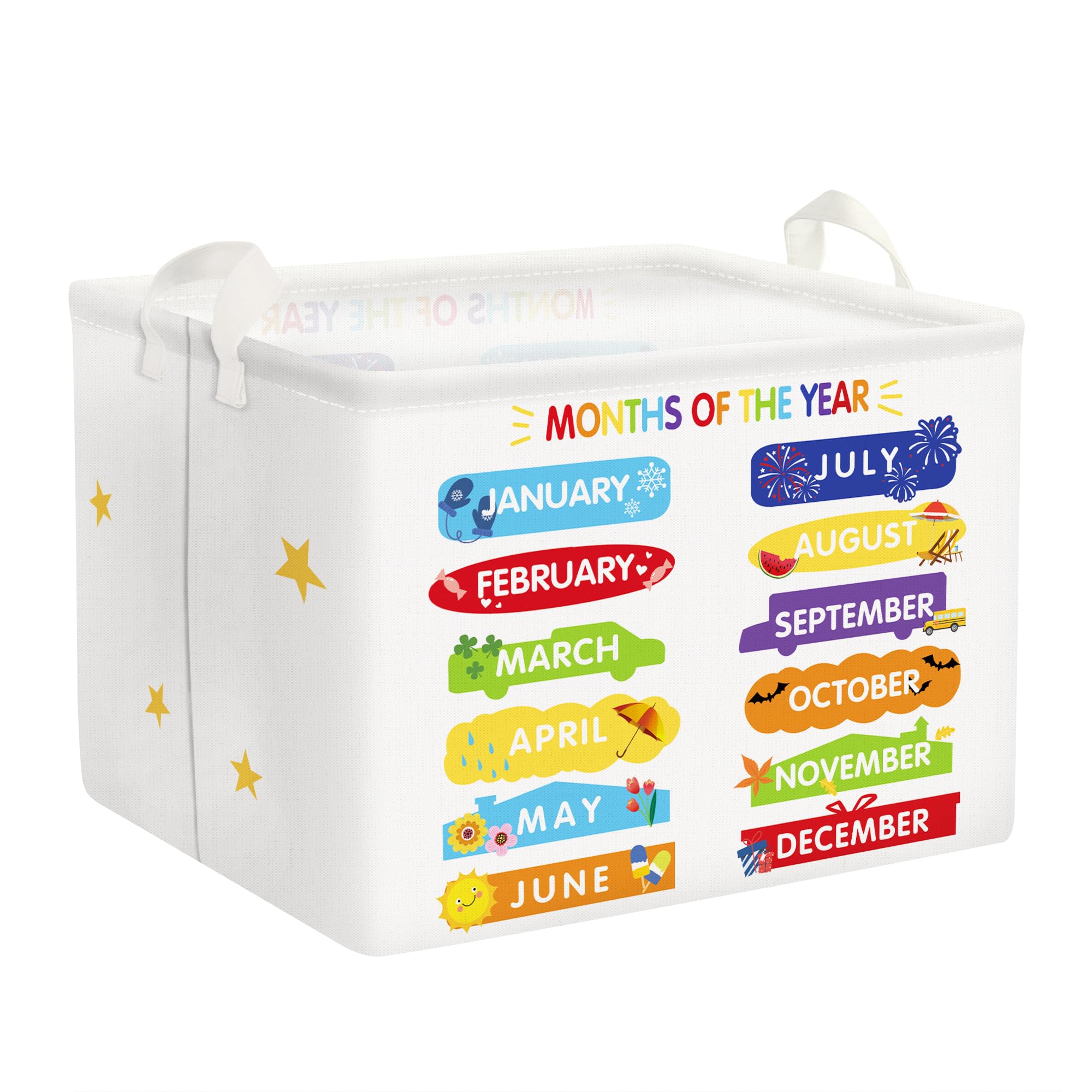 Clastyle Preschool Inspirational Months Of The Year Education Basket Back To School Book Shelf Basket For Nursery Classroom Rect