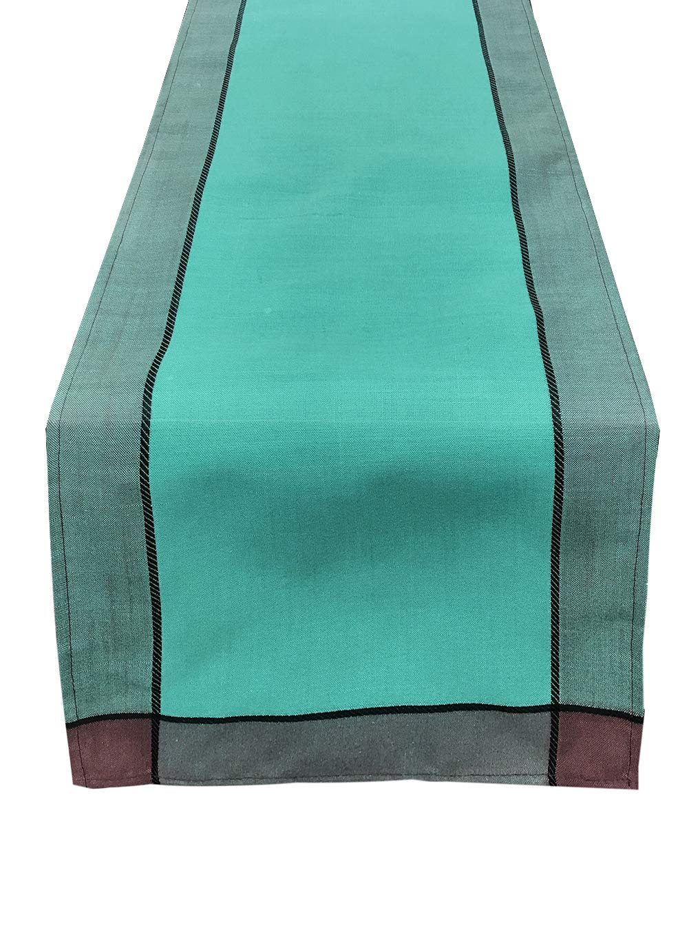 Fennco Styles Maison Beaujard Provencal Design Table Runner (16x36 Table Runner, Sea Green)