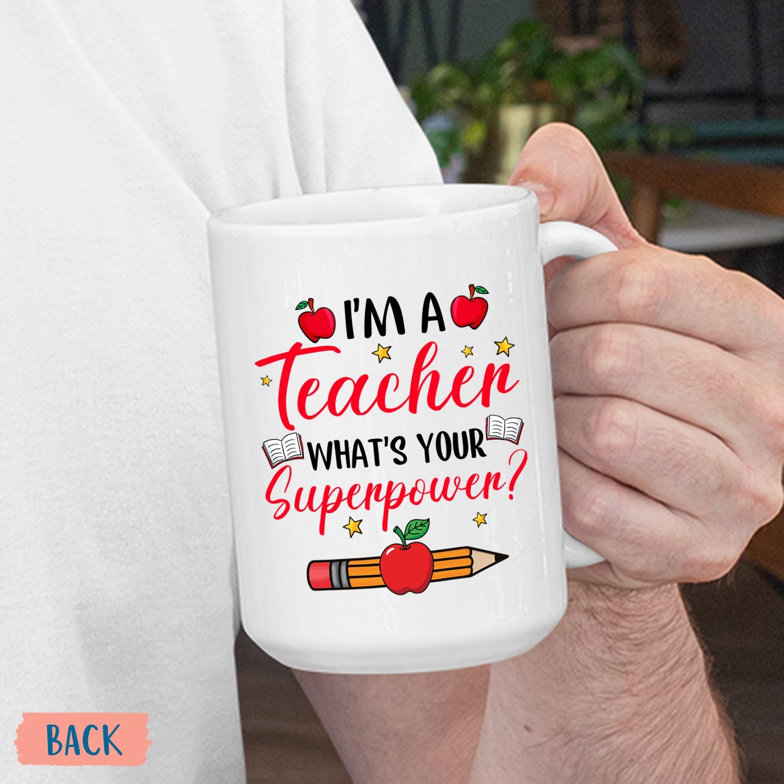 I'm A Teacher Mug, Best Teacher Ever Gift, Personalized Teacher Coffee Mug, Custom Teacher Name Mugs Gift for Women & Men, Teach