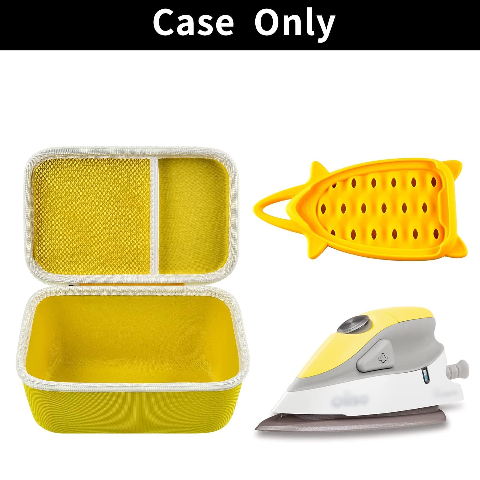 Gwcase Case Compatible With Oliso M2 Pro Mini Project Iron. Travel Irons Carrying Organizer Holder With Mesh Pocket Fits For Sol