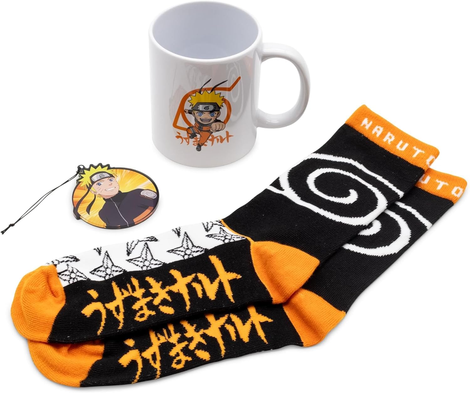 Naruto Shippuden Mug, Socks, and Ornament Bundle