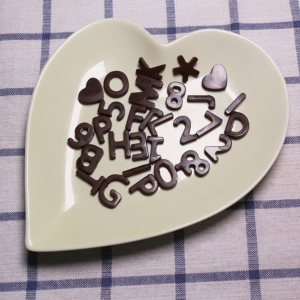 Bamutu Letter Silicone Chocolate Molds Silicone Alphabet Mould 2Pcs Non-Stick Fondant Molds Perfect For Cake Decoration,Birthday