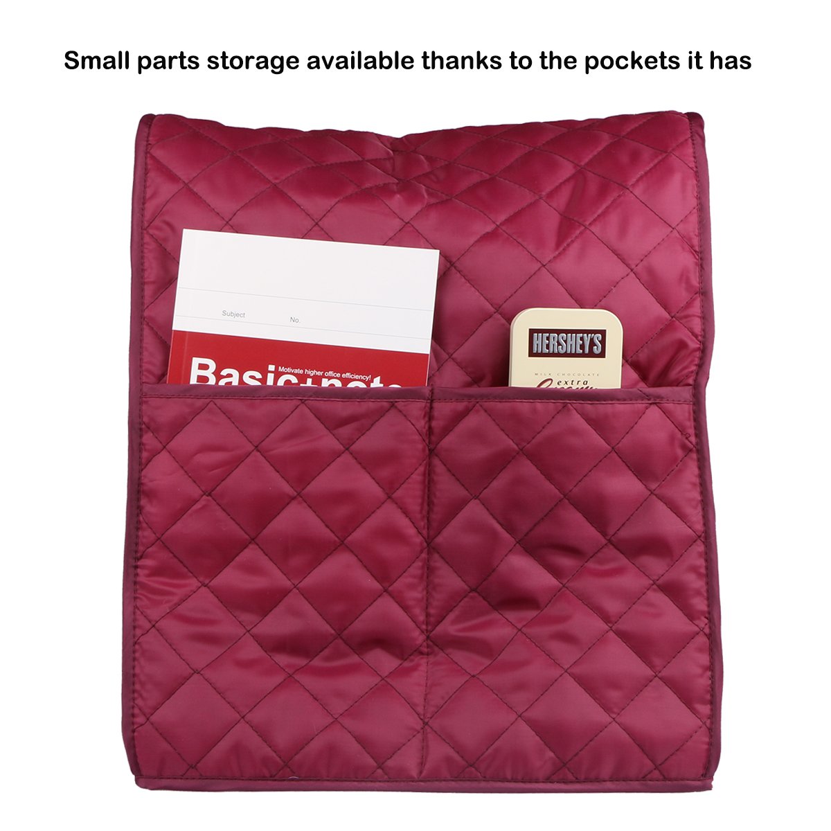 Evermarket Stand Mixer Dust Proof Cover With Pocket And Organizer Bag For Kitchenaid,Sunbeam,Cuisinart,Hamilton Mixer (Red)