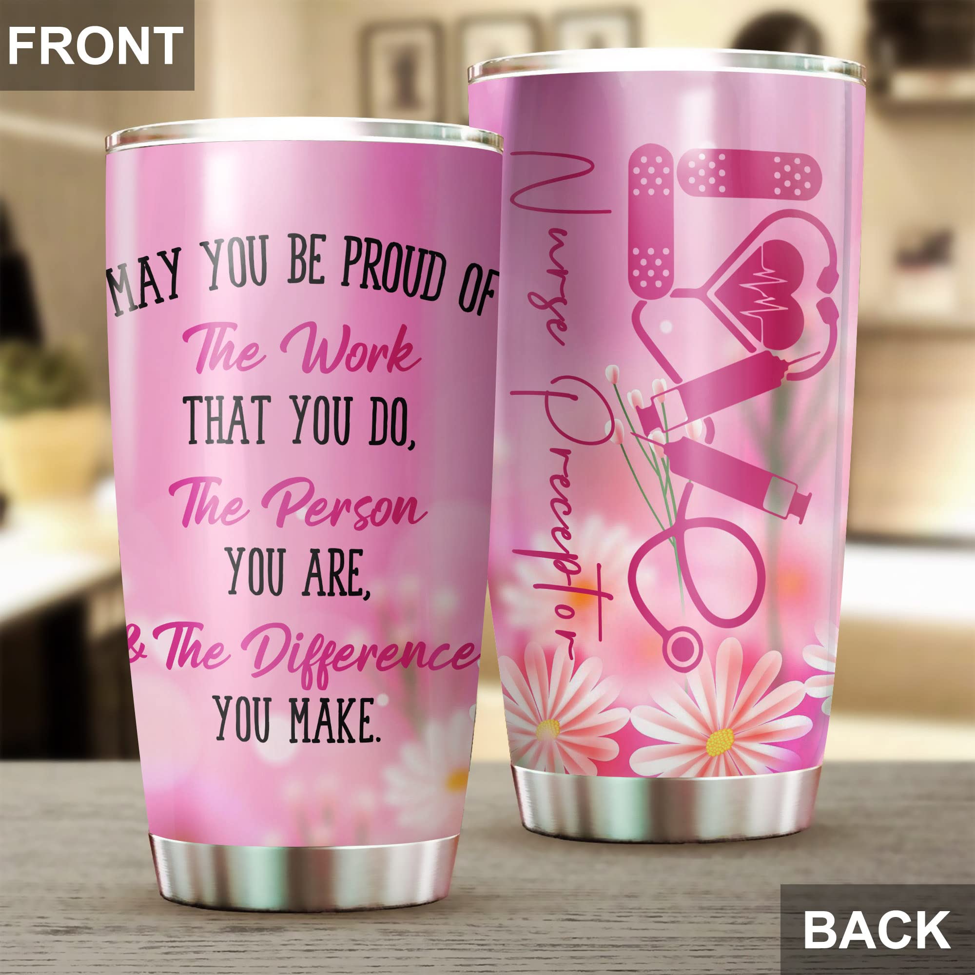 Medroc Nurse Preceptor Tumbler Stainless Steel 20Oz, Funny Clinical Nurse Preceptor Thank You Gifts For Birthday Christmas, Nurs