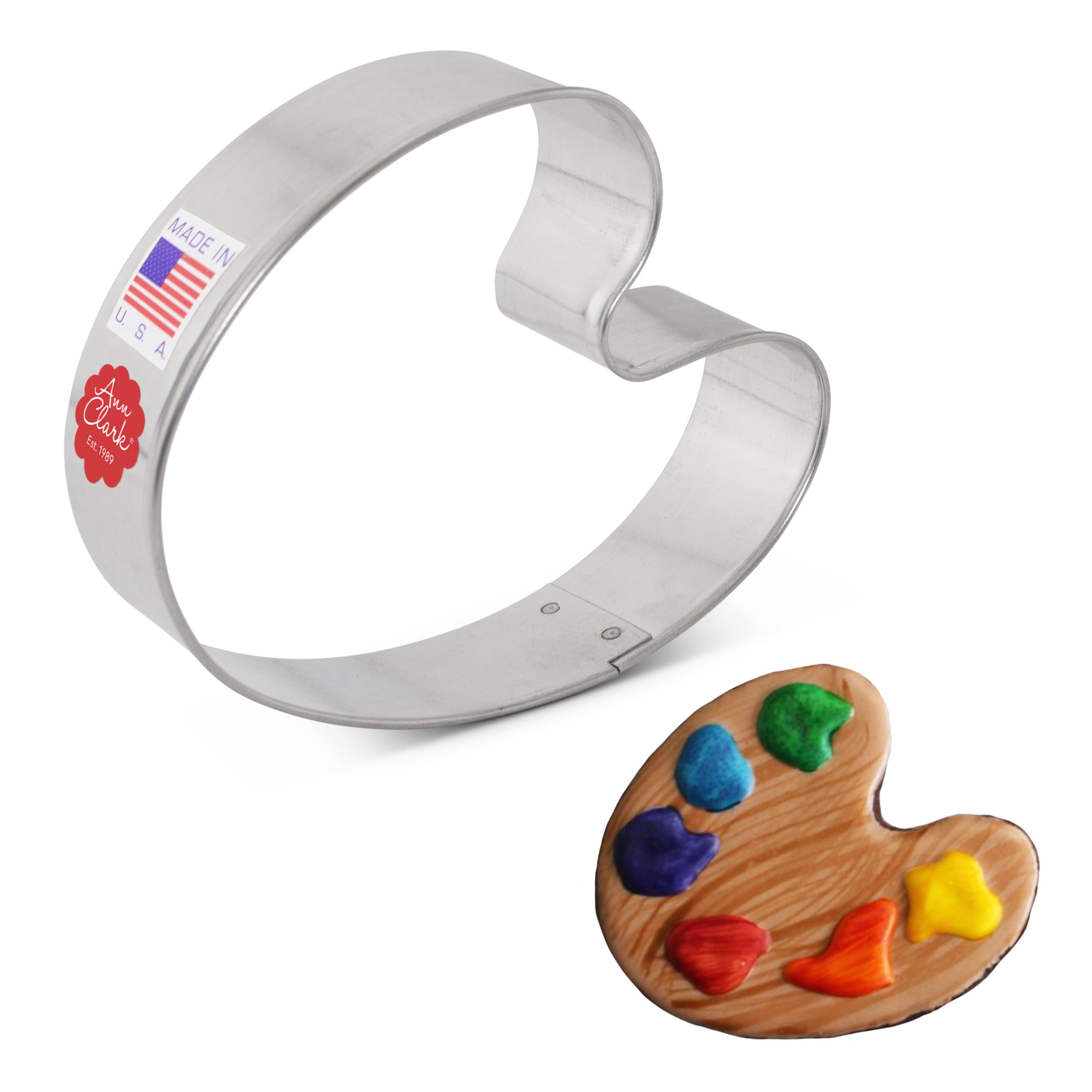 Paint Palette Cookie Cutter, 3.5'' Made In Usa By Ann Clark