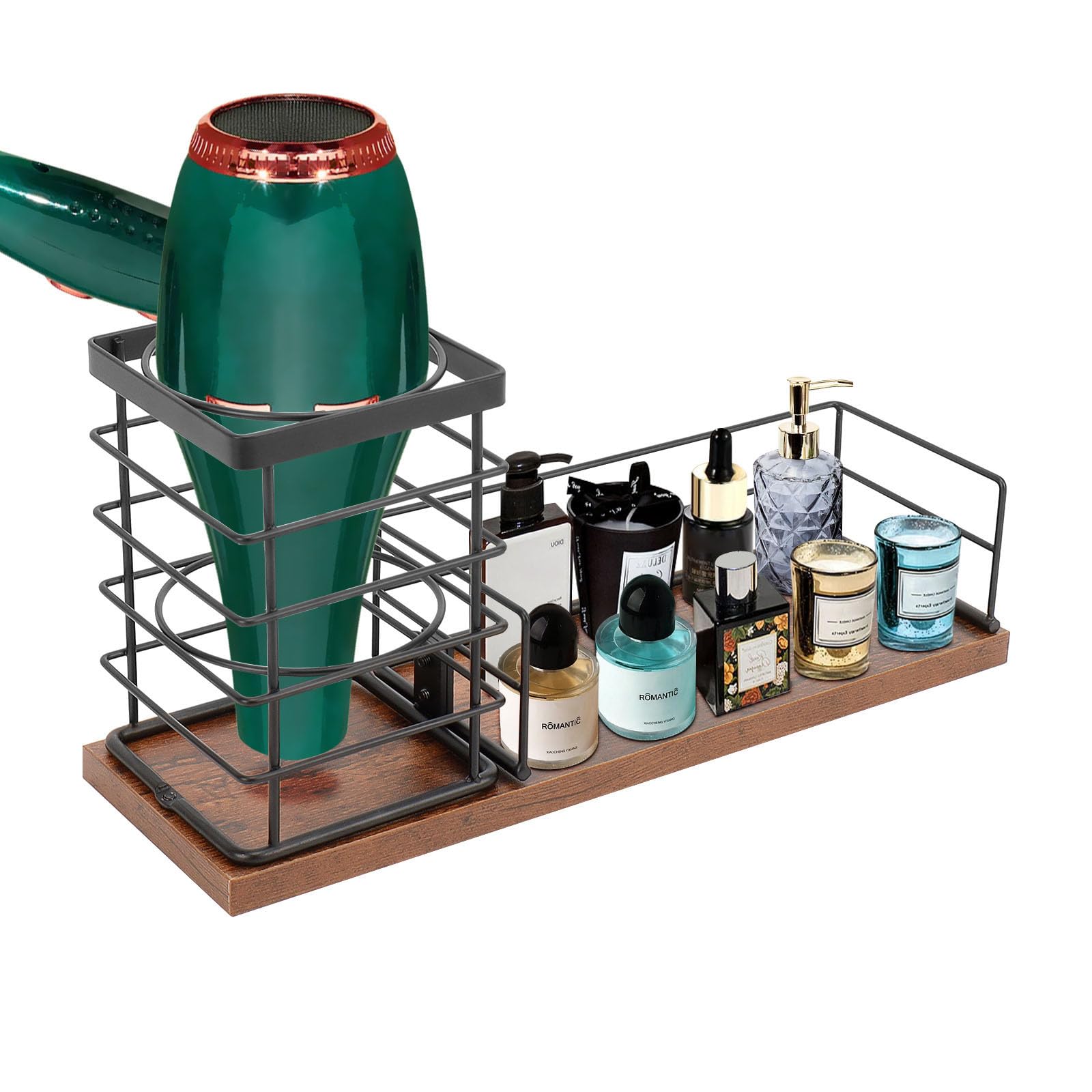 Siyzda Hair Tool Organizer, Movable Hair Dryer Holder, Hair Styling Tools Storage for Vanity, Bath Counter Organizer, Bathroom T