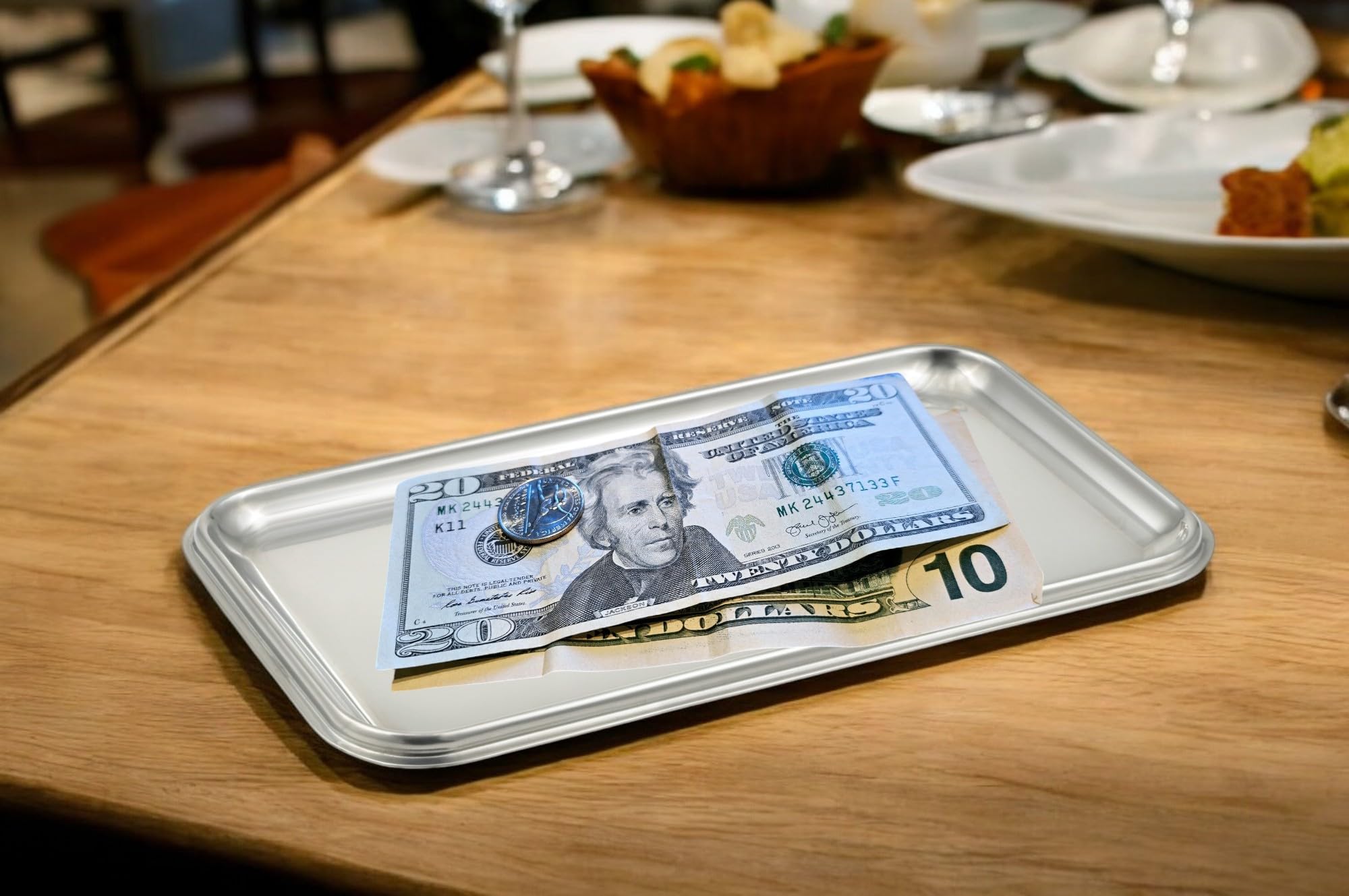 Stainlesslux 75110 Brilliant Stainless Steel Small Rectangle Tray - Quality Serveware For Your Home