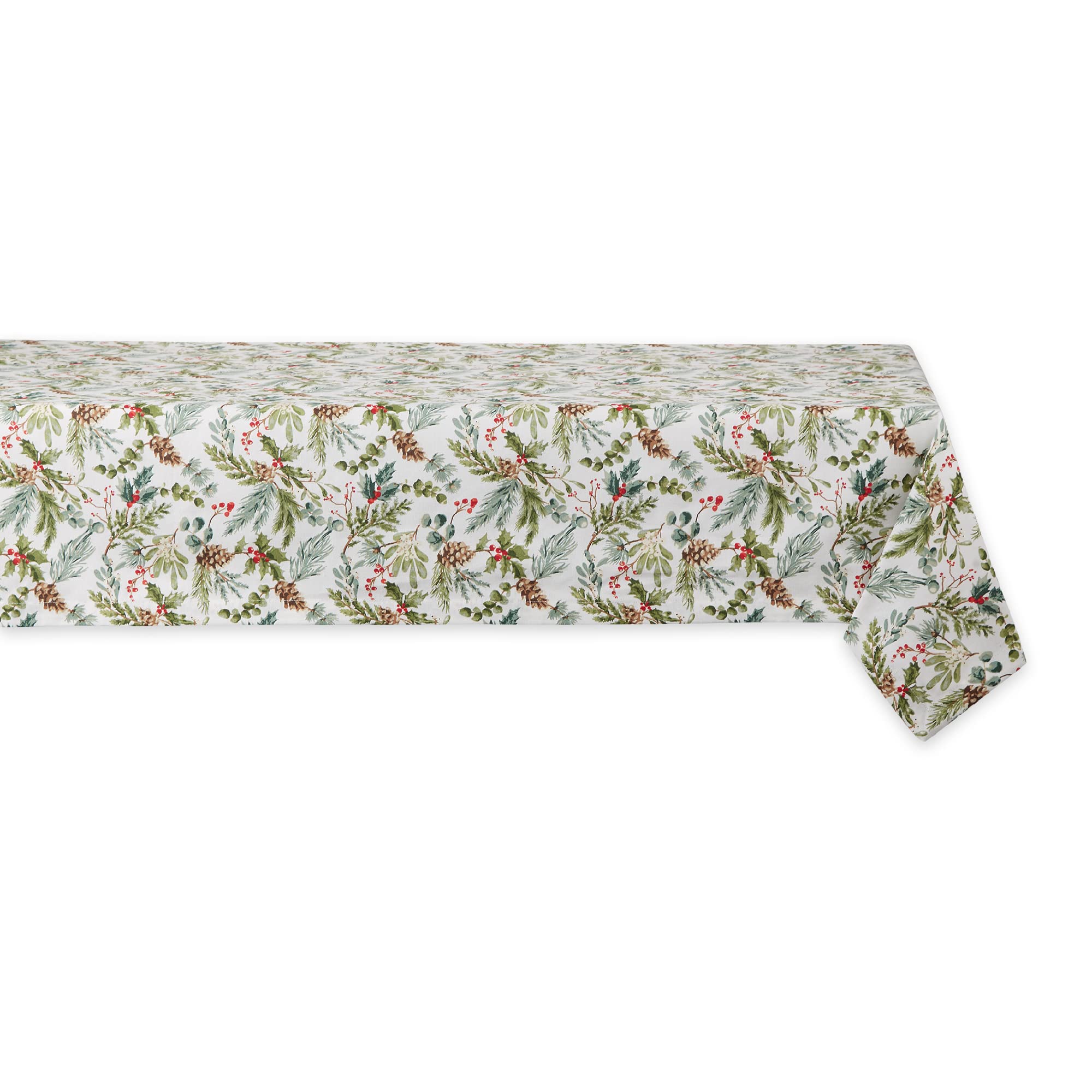 HERITAGE HOLIDAY SPRIGS PRINTED TABLECLOTH 52x52