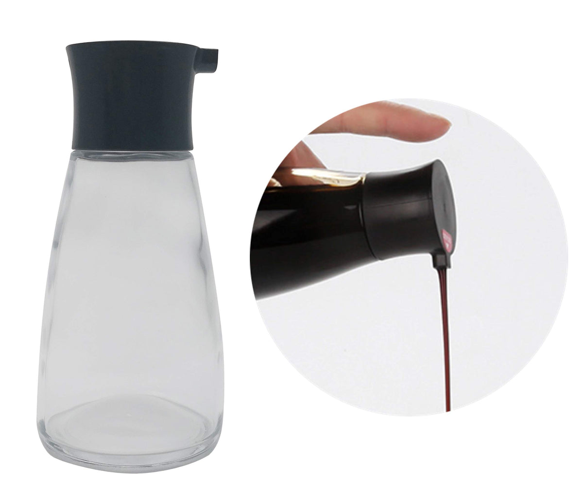Excelity Cruet Dispenser Set For Olive Oil Vinegar Soy Sauce With Elegant Glass Bottle Kitchen Cooking Barbecue Tool