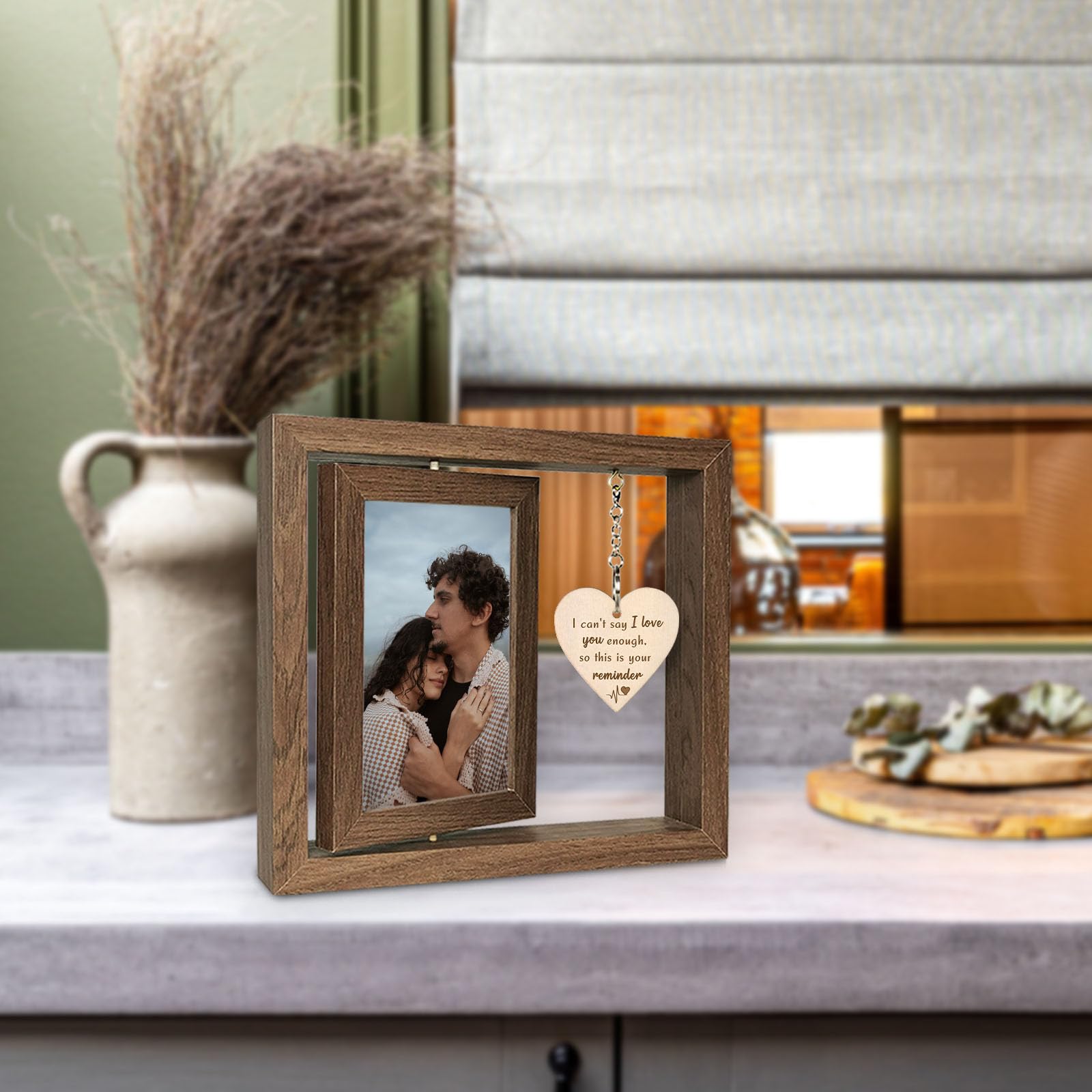 EYITUPC Lucky to Be in Love with My Best Friend Birthday Anniversary Picture Frame Boyfriend Girlfriend Husband Wife Fiance Coup