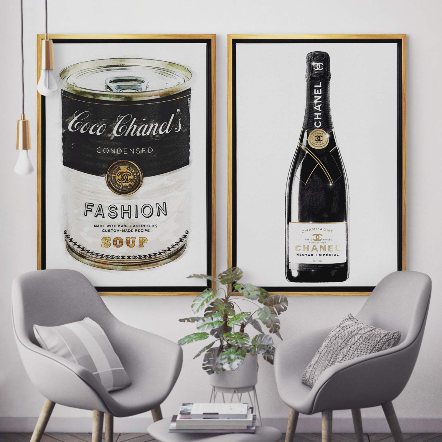 The Oliver Gal Artist Co. Fashion And Glam Contemporary Canvas Art - Fashion Soup, Wall Art For Living Room, Bedroom, And Bathro