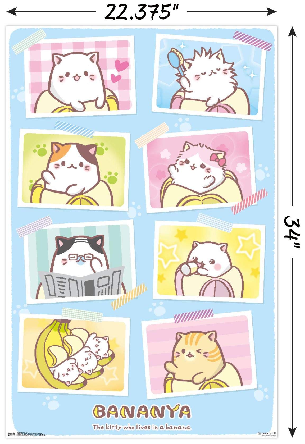 Trends International Bananya - Grid Wall Poster, 22.375'' X 34'', Poster & Mount Bundle
