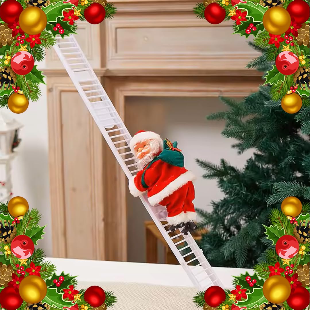 fizzytech Plastic Santa Clause Ladder Musical Show Up & Down, (3.45 Inches, Assorted)
