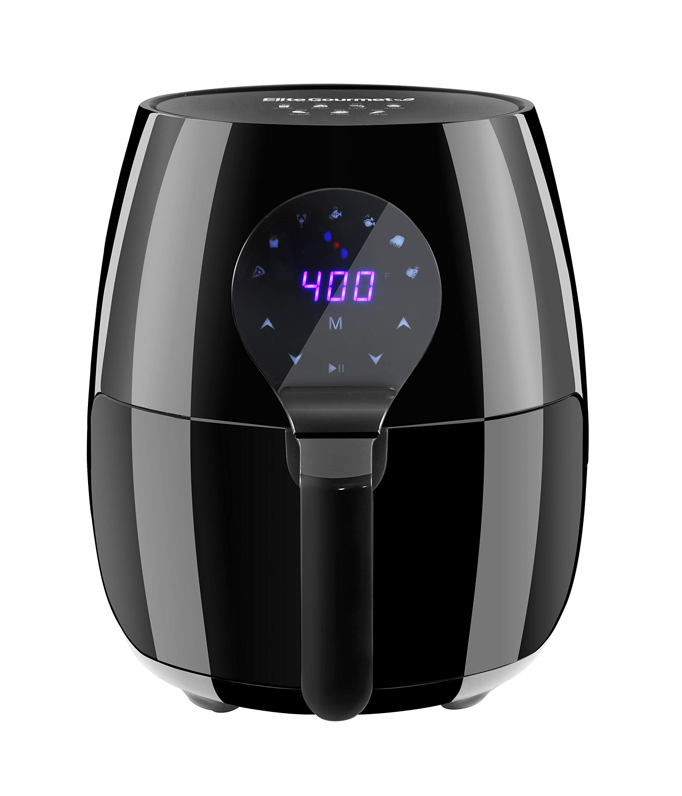 Elite Gourmet Eaf5317D Digital 5.3Qt Hot Air Fryer 7 Menu Functions 1350W Oil-Less Healthy Cooker, Timer & Temperature Controls,