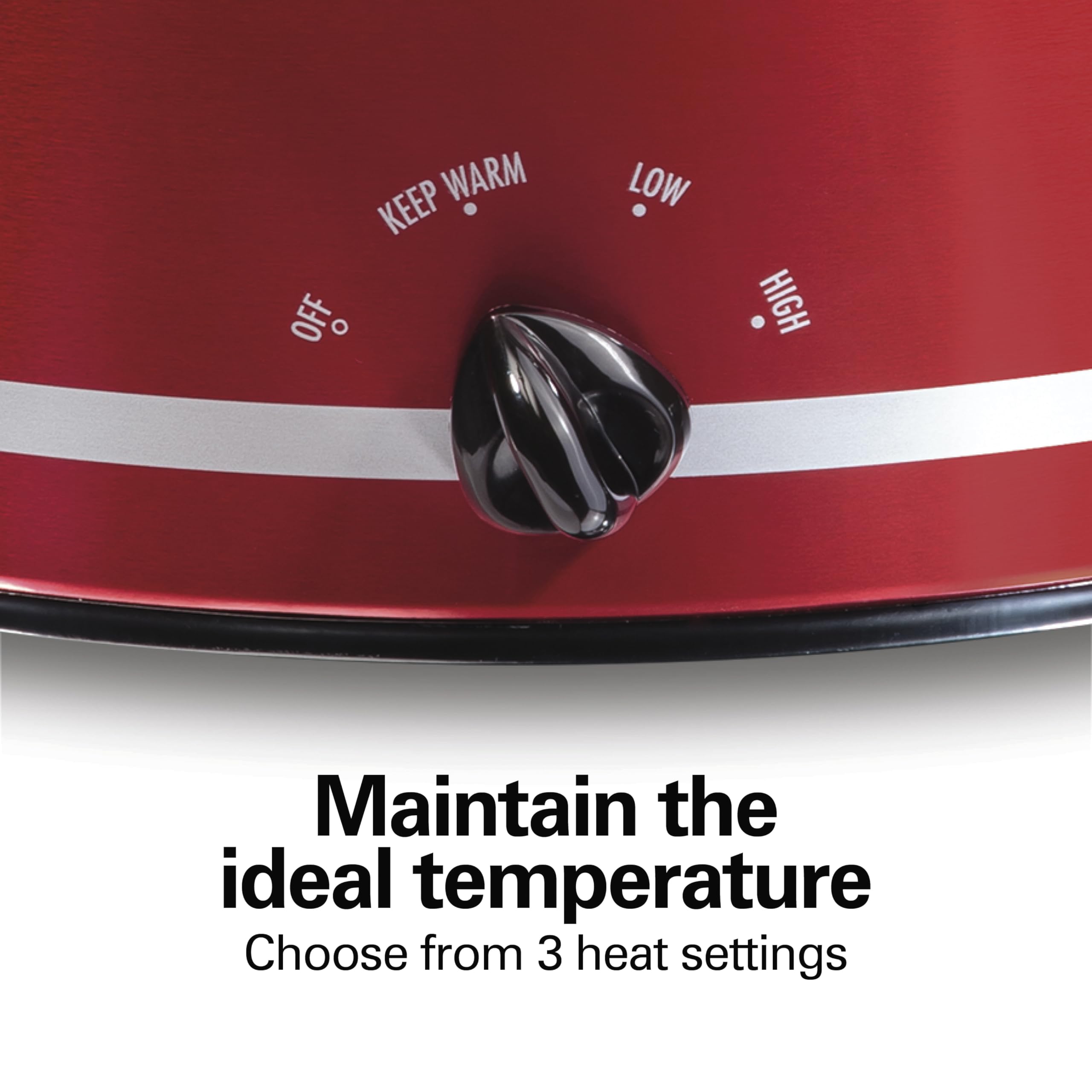 Hamilton Beach 400943318406 33184 Oval Slow Cooker, 8-Quart, Red