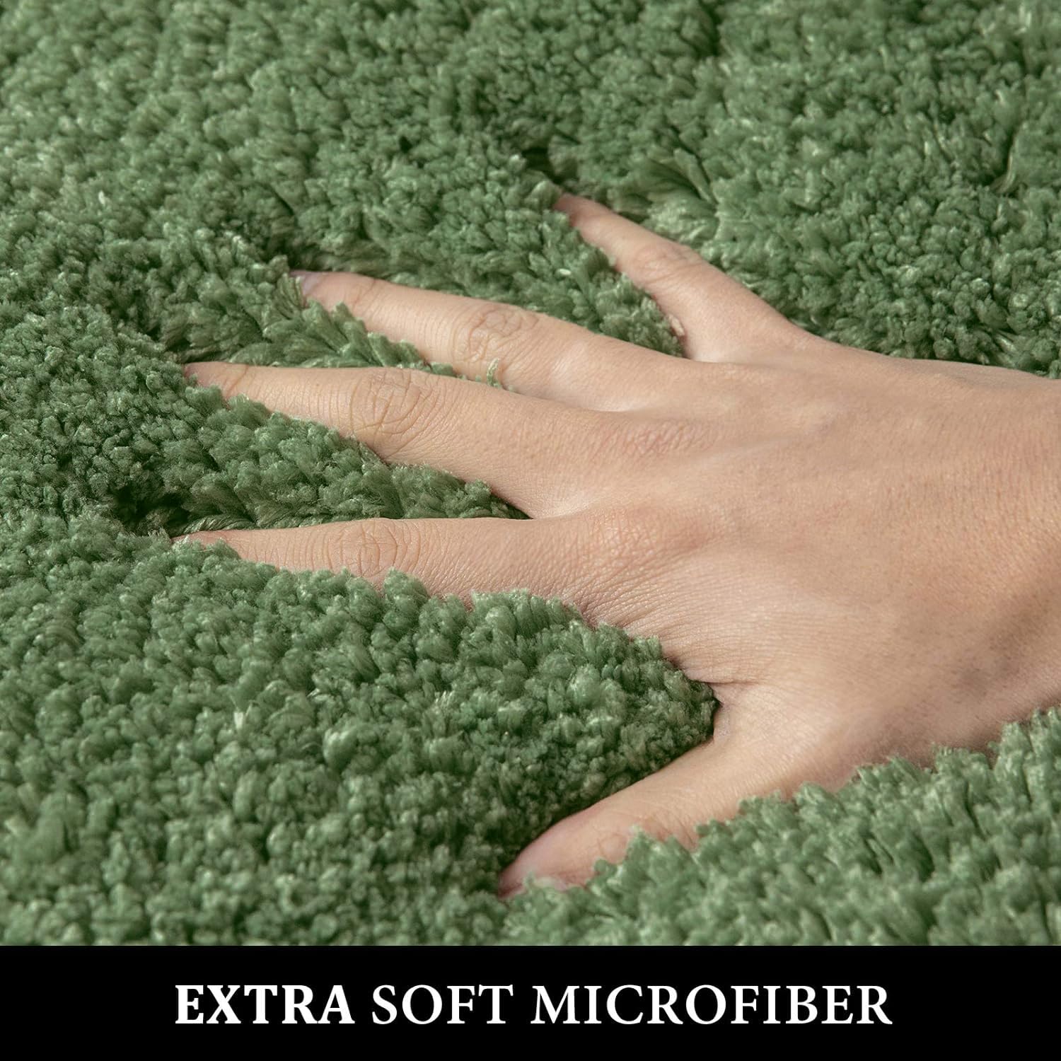 Miulee Bathroom Rugs Sets 3 Piece Including U Shaped Toilet Rug - Soft Absorbent Bath Mats Set With Non Slip Rubber Backside, Ma