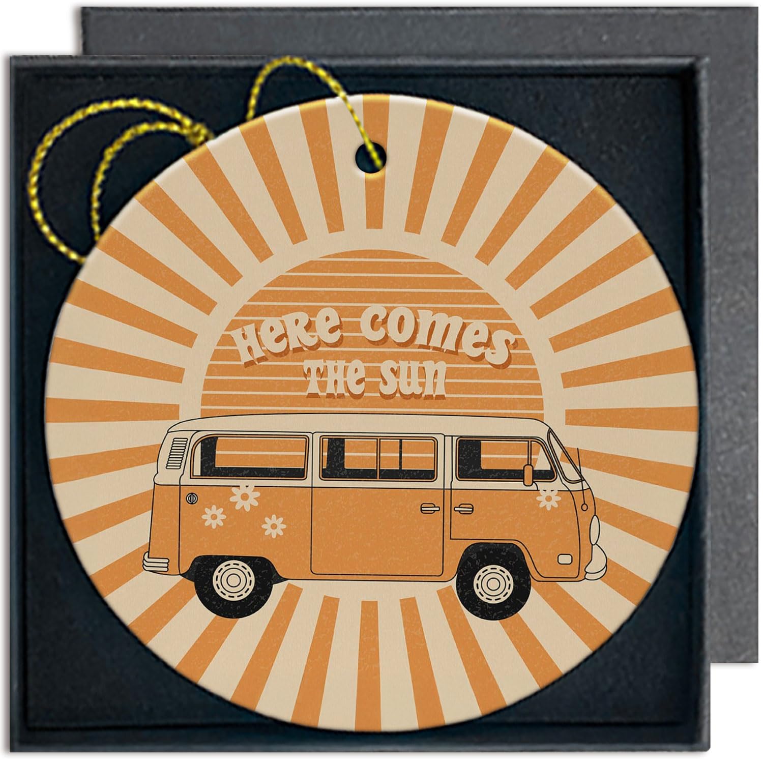 Here Comes The Sun - Boho Retro Ornaments for Christmas Tree, Sunshine Gifts for Women
