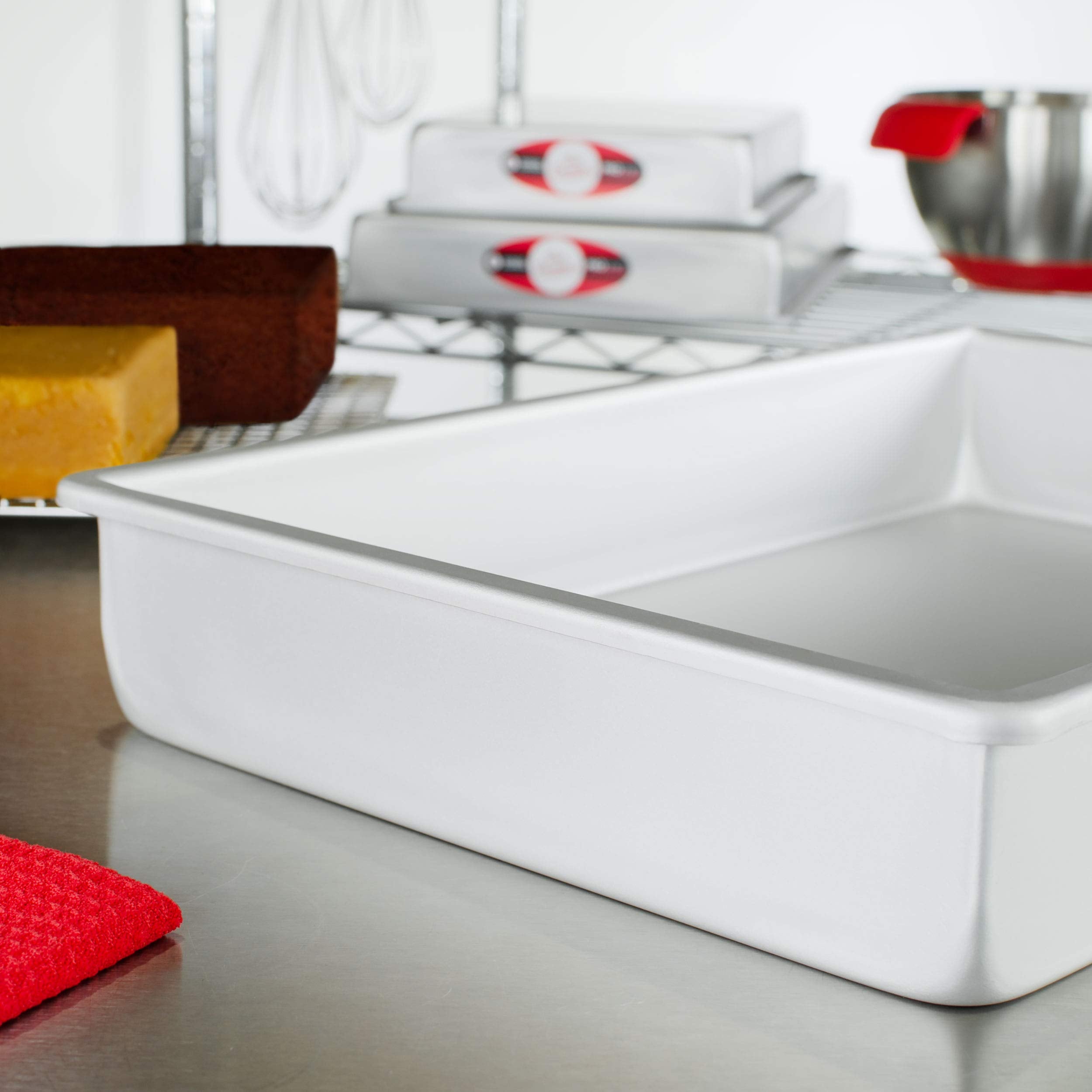 Fat Daddio'S Pob-12183 Anodized Aluminum Sheet Cake Pan, 12 X 18 X 3 Inch Silver