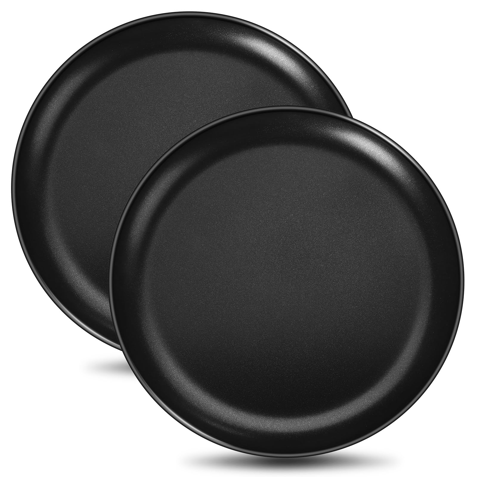 E-Far 12 Inch Pizza Pan Set Of 2, Nonstick Pizza Pie Pan Tray Platter, Metal Round Baking Sheet Cooking Pan For Oven, Durable &