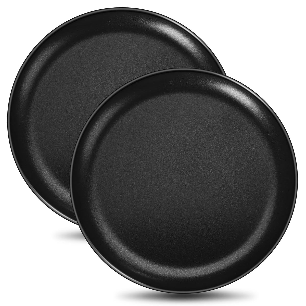E-Far 12 Inch Pizza Pan Set Of 2, Nonstick Pizza Pie Pan Tray Platter, Metal Round Baking Sheet Cooking Pan For Oven, Durable &