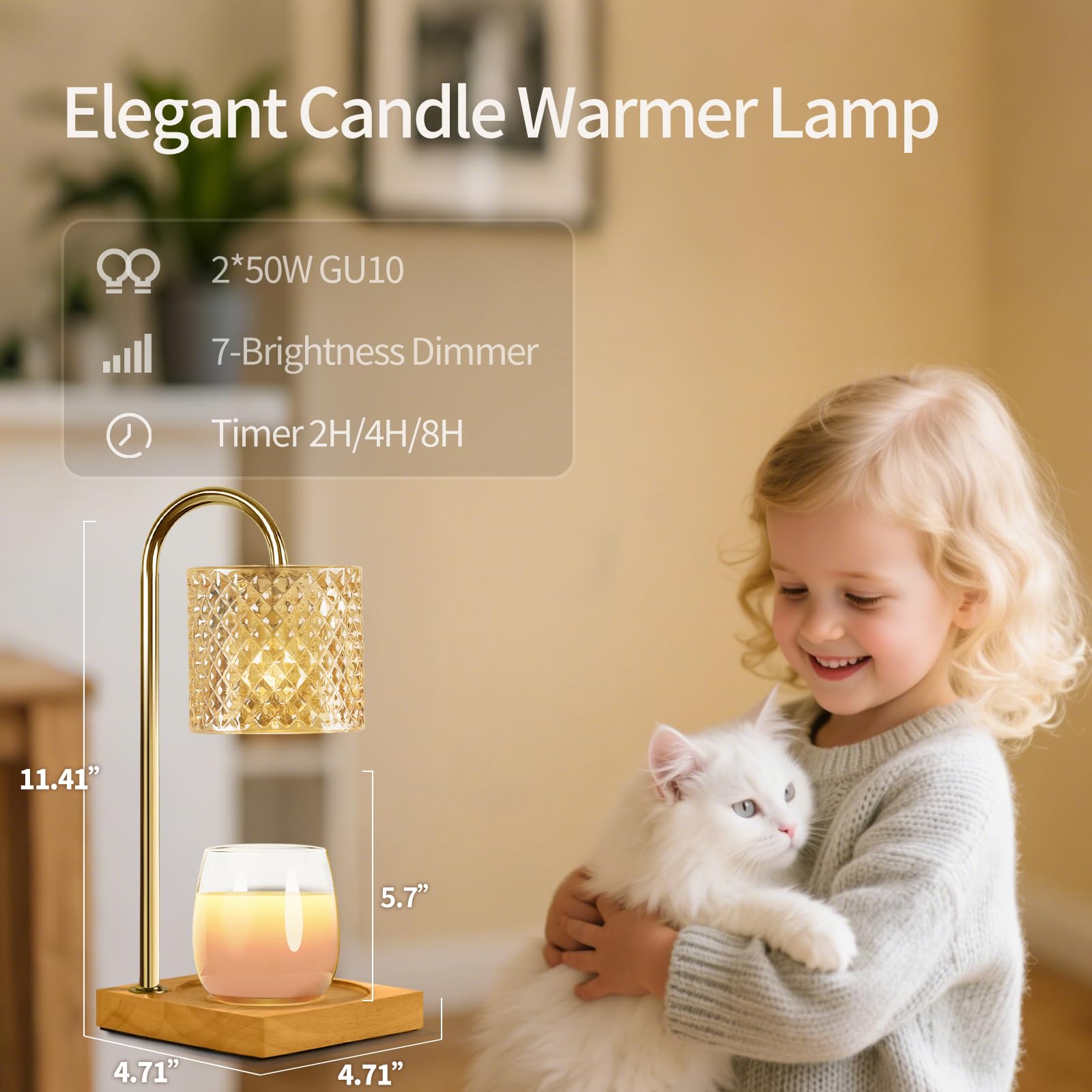 2 Pack Candle Warmer Lamp with Timer & Dimmer, Perfect Housewarming & Birthday Gifts for Women and Mom, Stylish Home Decor for S