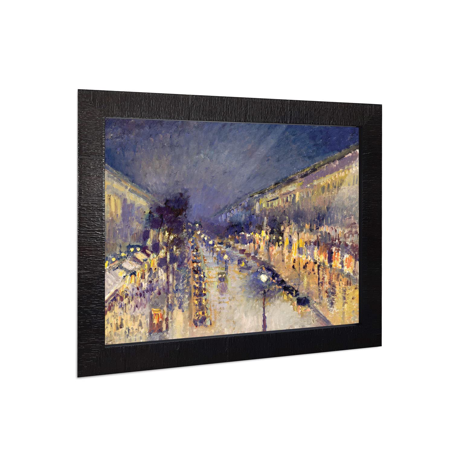 Crossroads Home Dcor The Boulevard Montmartre At Night By Camille Pissaro, Modern Urban Wall Art, 11X14 2408Ch