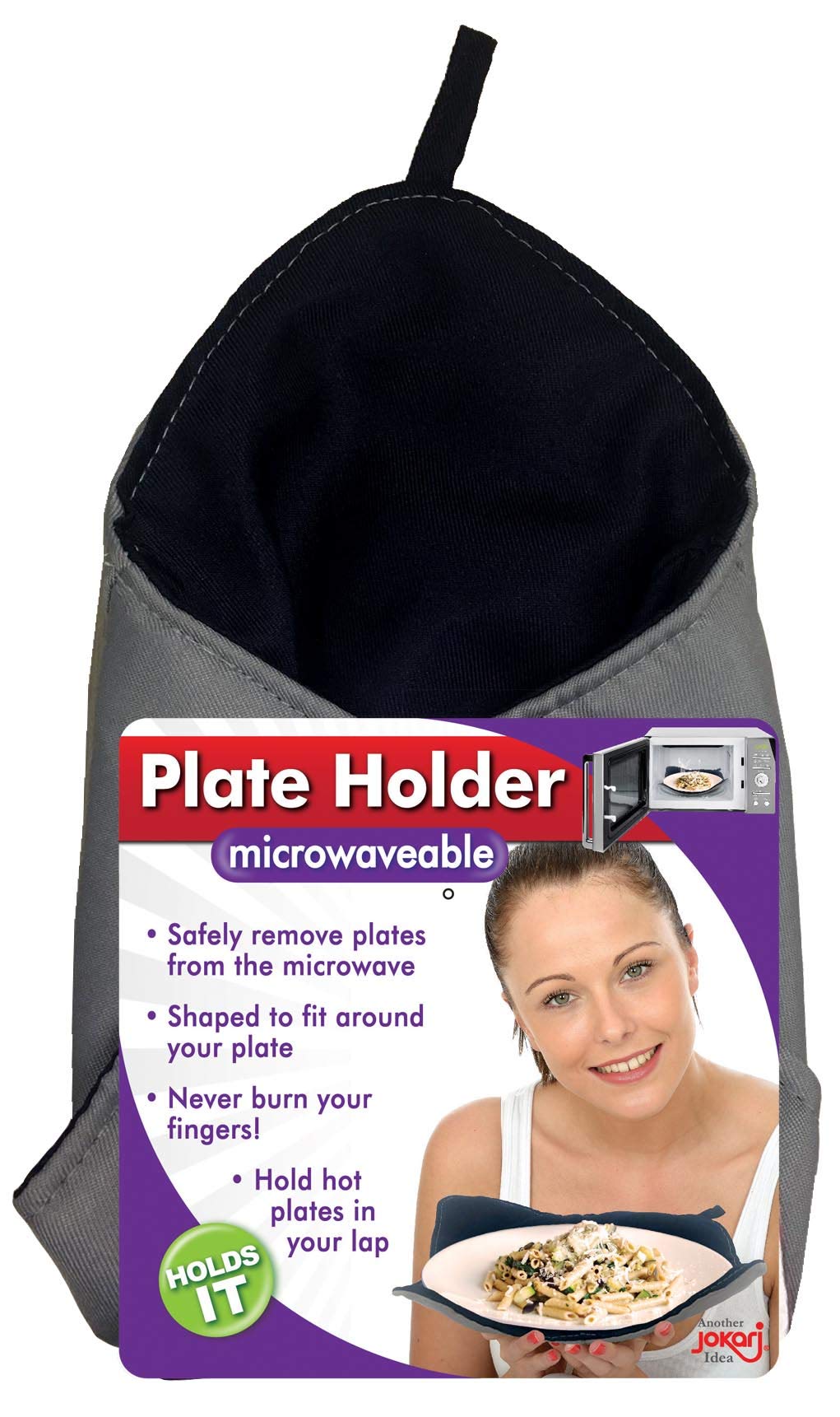 Microwavable Heat Resistant Plate Holder Cozy Protects Hands and Fingers From Hot Dishes. Microwave and Washing Machine Safe Hug