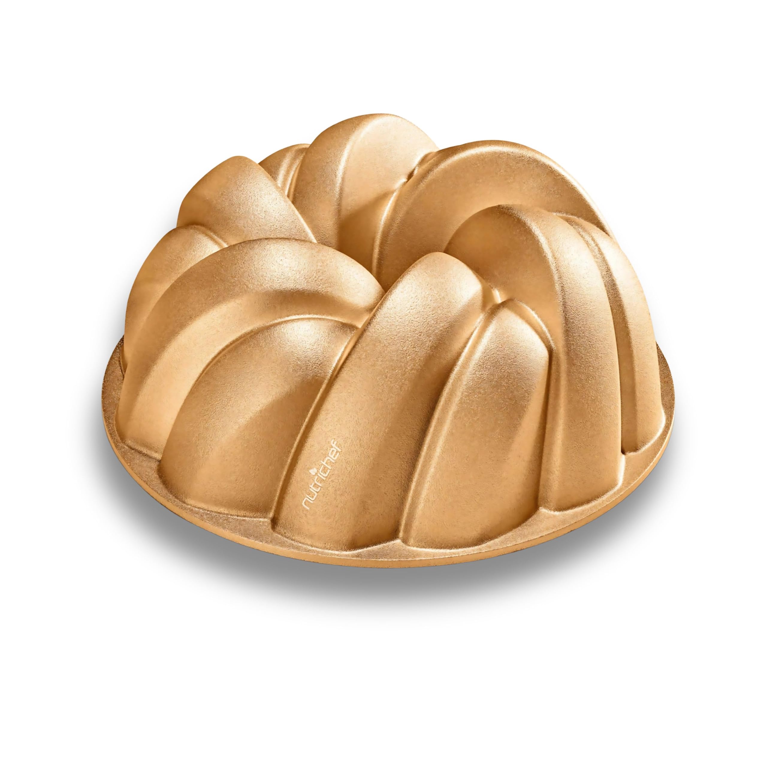 NutriChef 9-Inch Cake Pan - Heavy Die Cast Aluminum Cake Baking Mold with 2 Layers of Professional Nonstick Coating - Fluted Flo