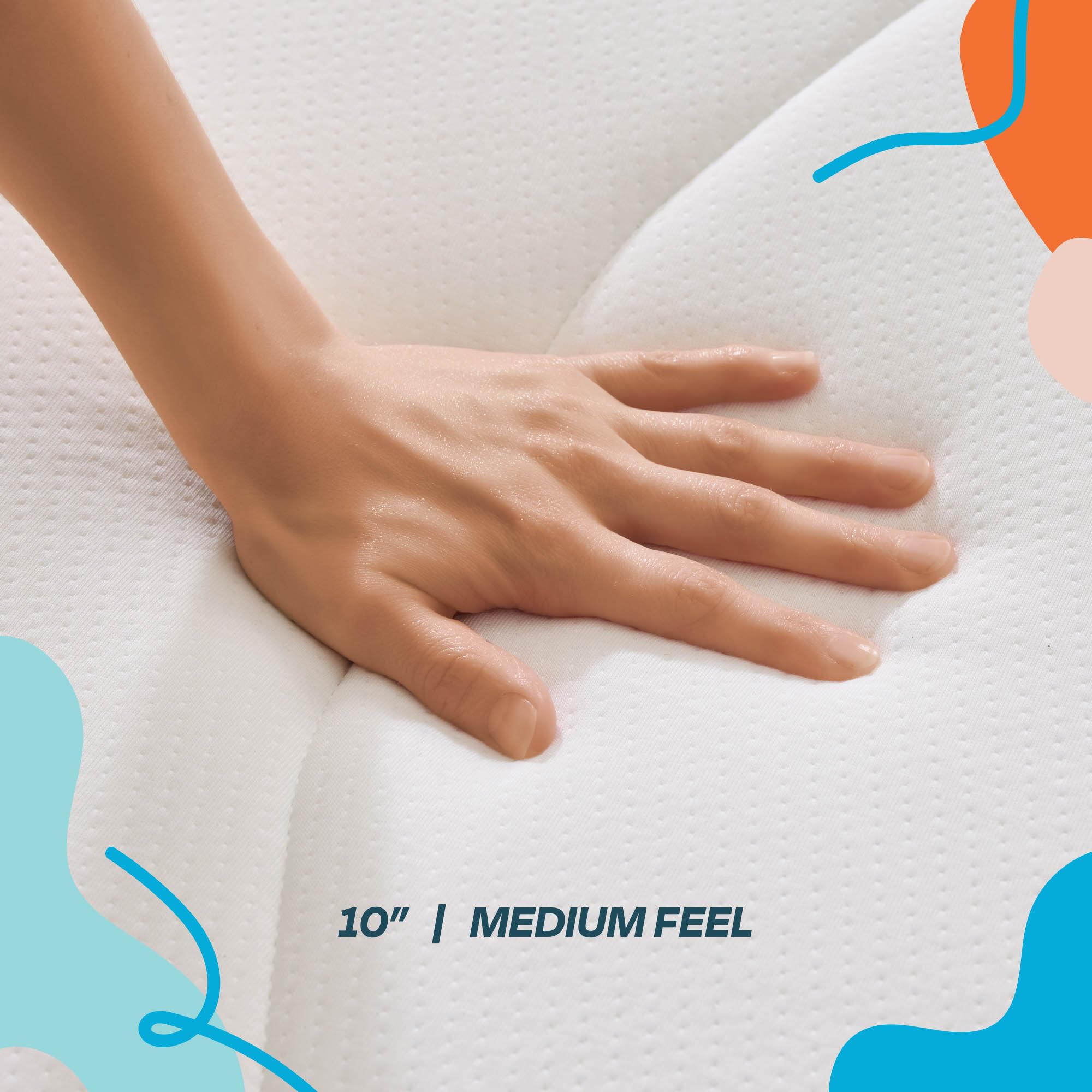 Linenspa 10 Inch Memory Foam and Innerspring Hybrid Mattress-Medium Feel-Full
