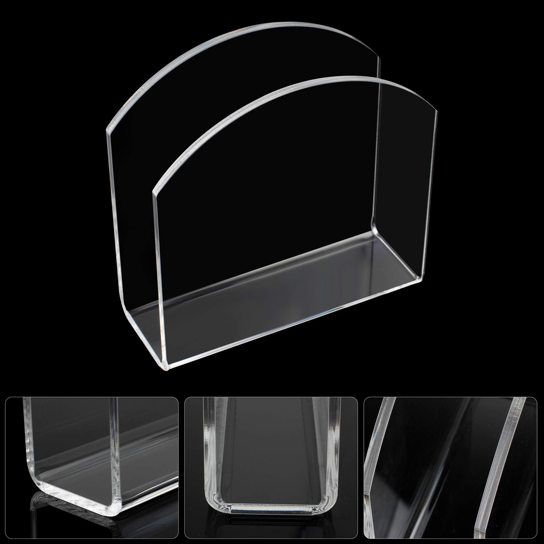 ChengFu Acrylic Napkin Holder - Clear, Freestanding, 13.5"x13"x6.5" - Elegant Tabletop Tissue Box for Home, Kitchen, Restaurant Decor