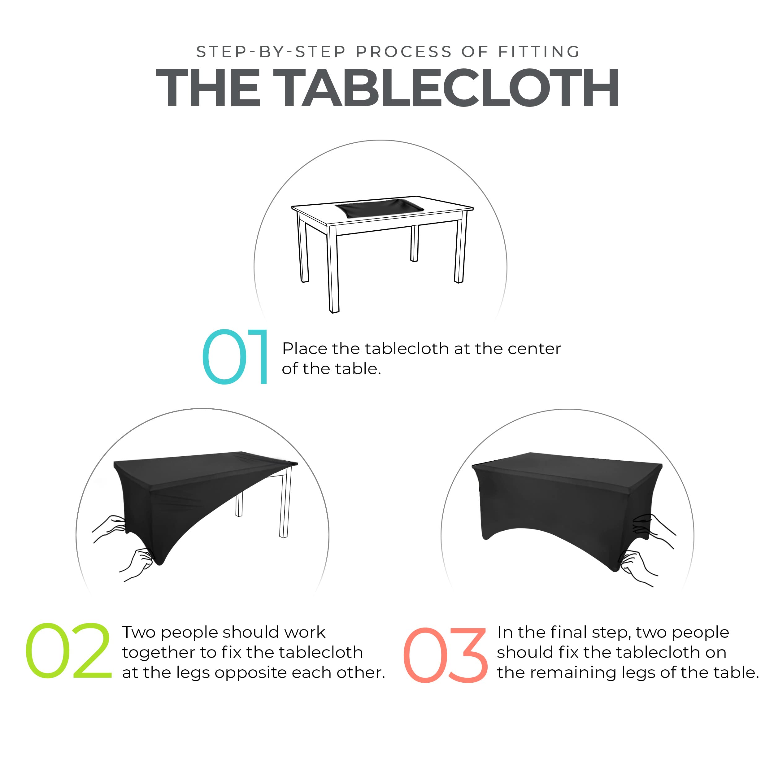Utopia Kitchen Spandex Tablecloth 2 Pack 6FT  Light coffee] Tight  Fitted  Washable and Wrinkle Resistant Stretch Rectangular Patio Table cover for Event  Wedding & Parties 72Lx30Wx30H Inch]