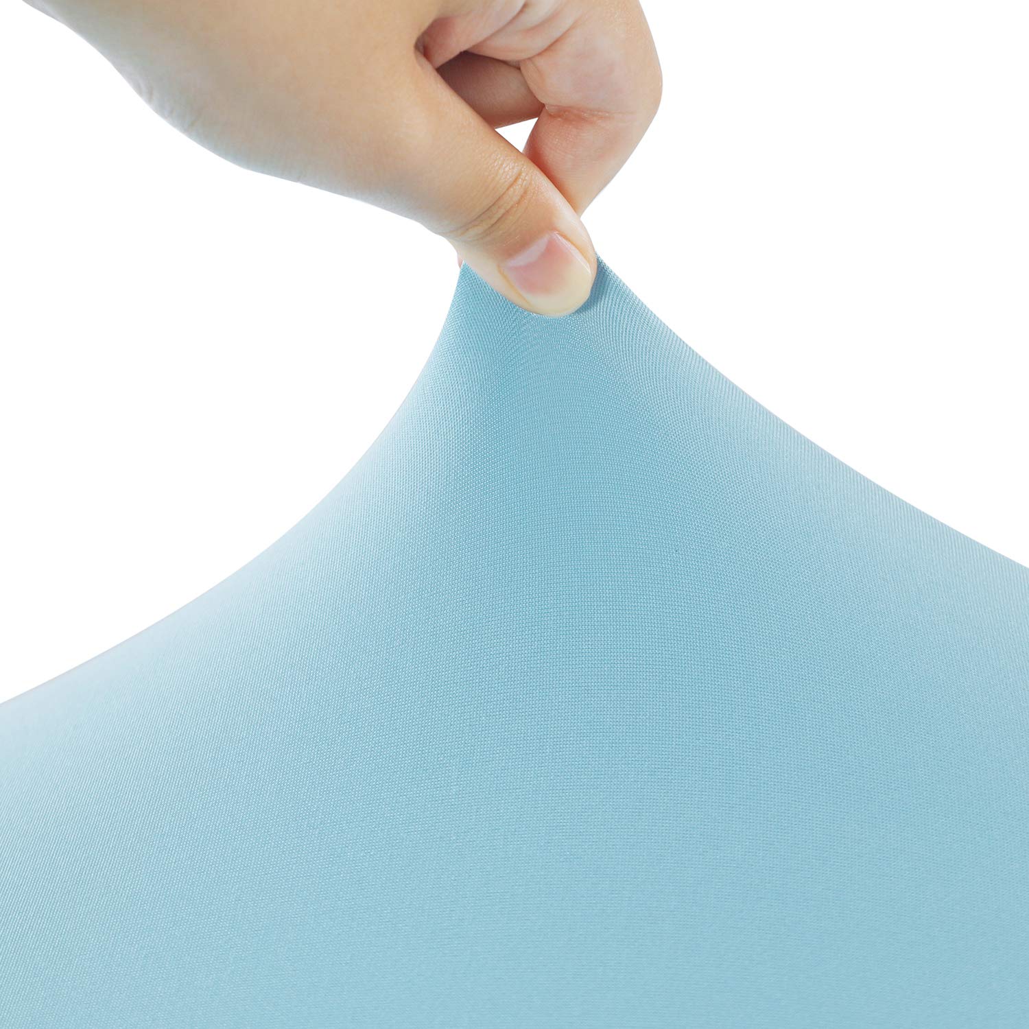 Peomeise 2Pcs 6Ft Spandex Table Cover Rectangular Stretch Spandex Tablecloth (Blue Mist,6Ft)