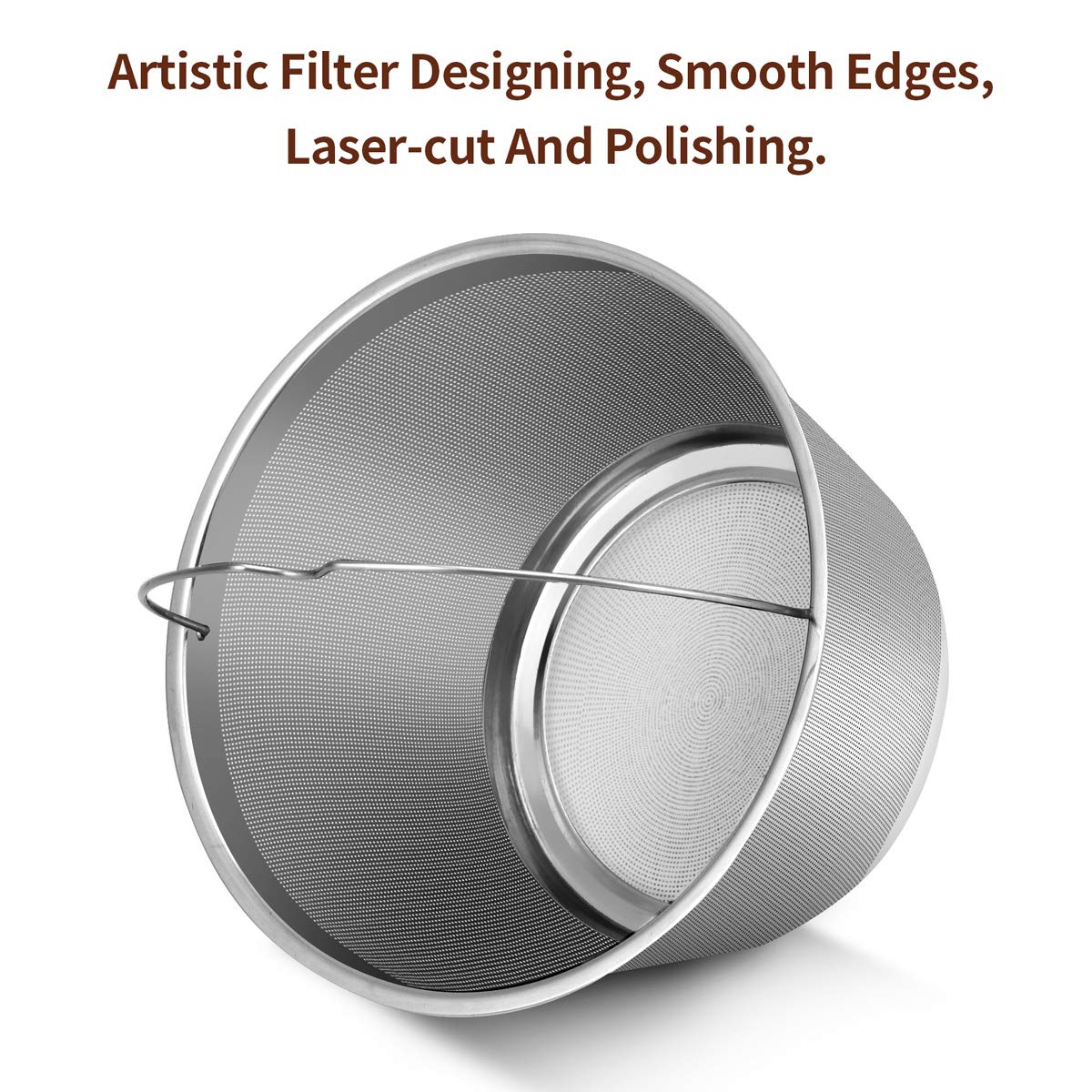8-12 Cup Reusable Basket Permanent Coffee Filters  Perfect Fit 8-12 Cup Hamilton Beach Cuisinart Basket-Style Coffee Maker Filters and Replace Basket Paper Filters (Hamilton Beach)