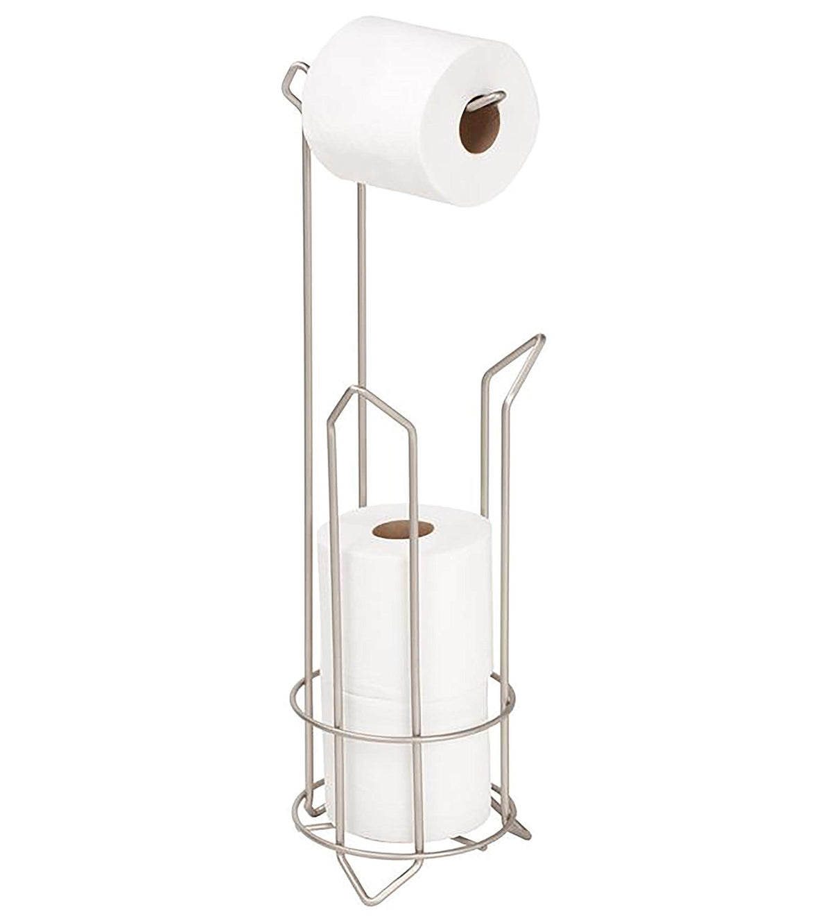 Bath Bliss Holder And Dispenser In Satin Nickel, Holds, Durable Iron Toilet Paper Reserve/Holder & Dispenser, Bathroom Storage F
