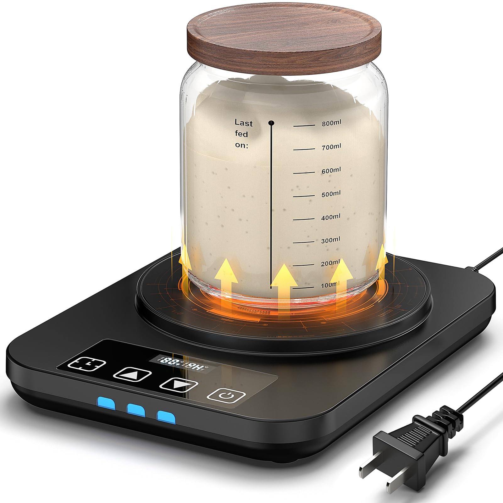 Electric Sourdough Starter Warmer Mat, Upgrade Warming Heating Pad for Sour Dough Starter, Sourdough Heater Proofing Tool for Ho