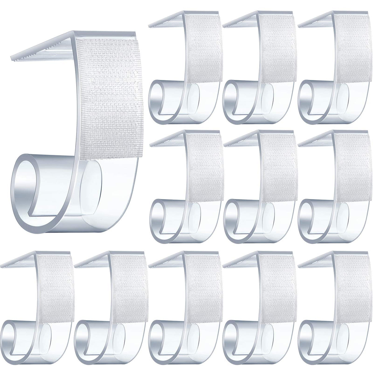 Boao 25 Pieces Table Skirting Clips Smc Model Plastic Tablecloth Clips For Table 1.5-2 Inch With Hook And Loop For Meeting Party