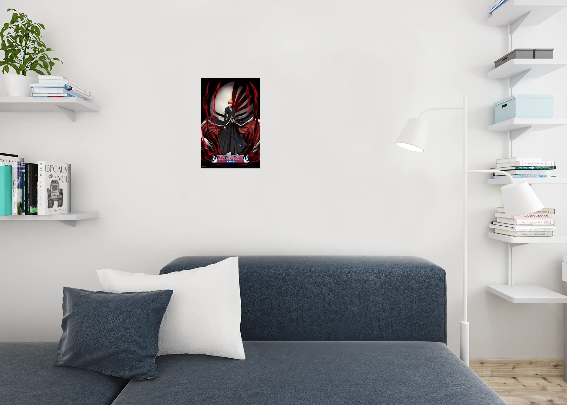 Bleach Anime Poster Ichigo Kurosaki Soul Reaper Swords Manga Comic Cool Aesthetic Modern Picture Japanese Bedroom Home Living Ro