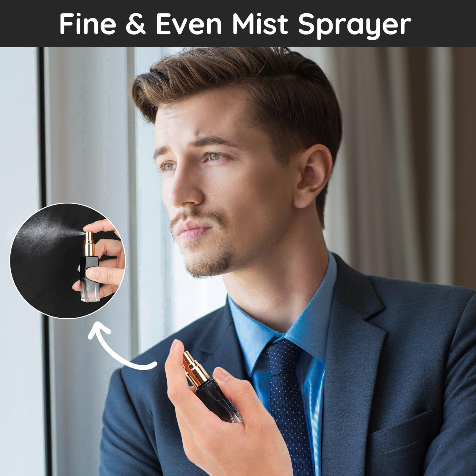 Segbeauty Travel Perfume Atomizer Refillable, 5 Packs 10Ml Glass Spray Bottle For Perfume, Mini Portable Perfume Bottles Empty F