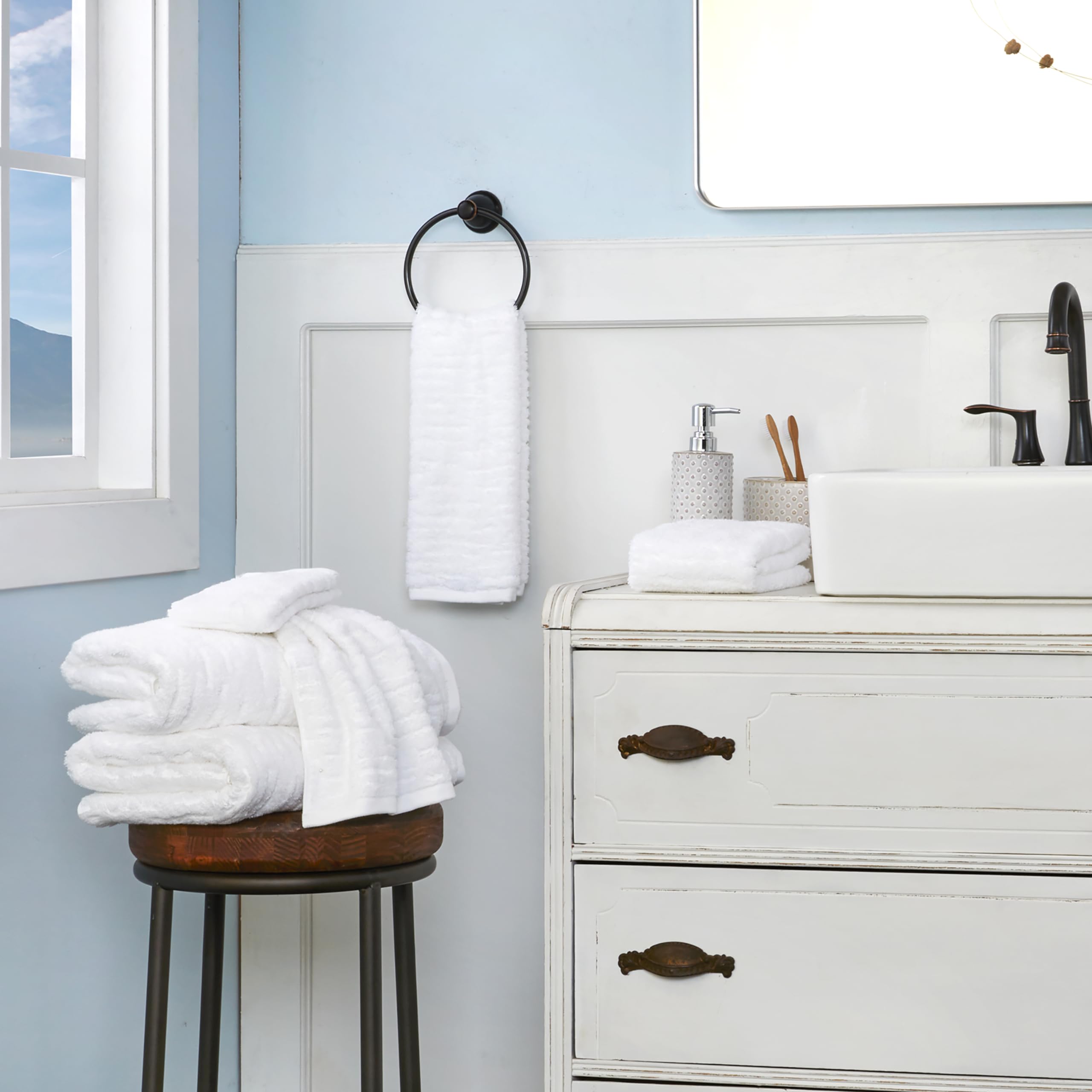 Skl Home Cloudsoft Cotton Luxury Bath Towel, White