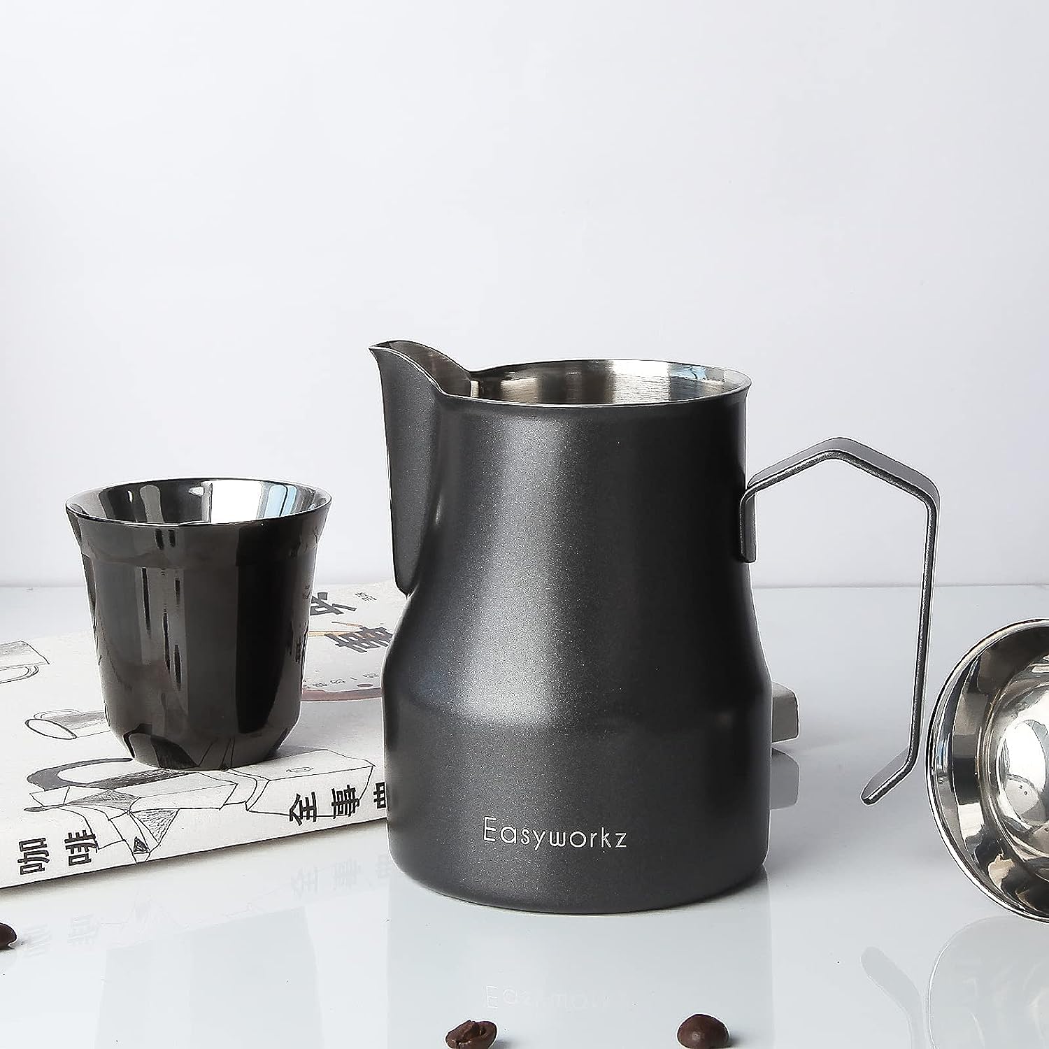 Easyworkz Espresso Steaming Pitcher Stainless Steel 15 Oz Coffee Frothing Picther Milk Jug Cappuccino Latte Art Cup