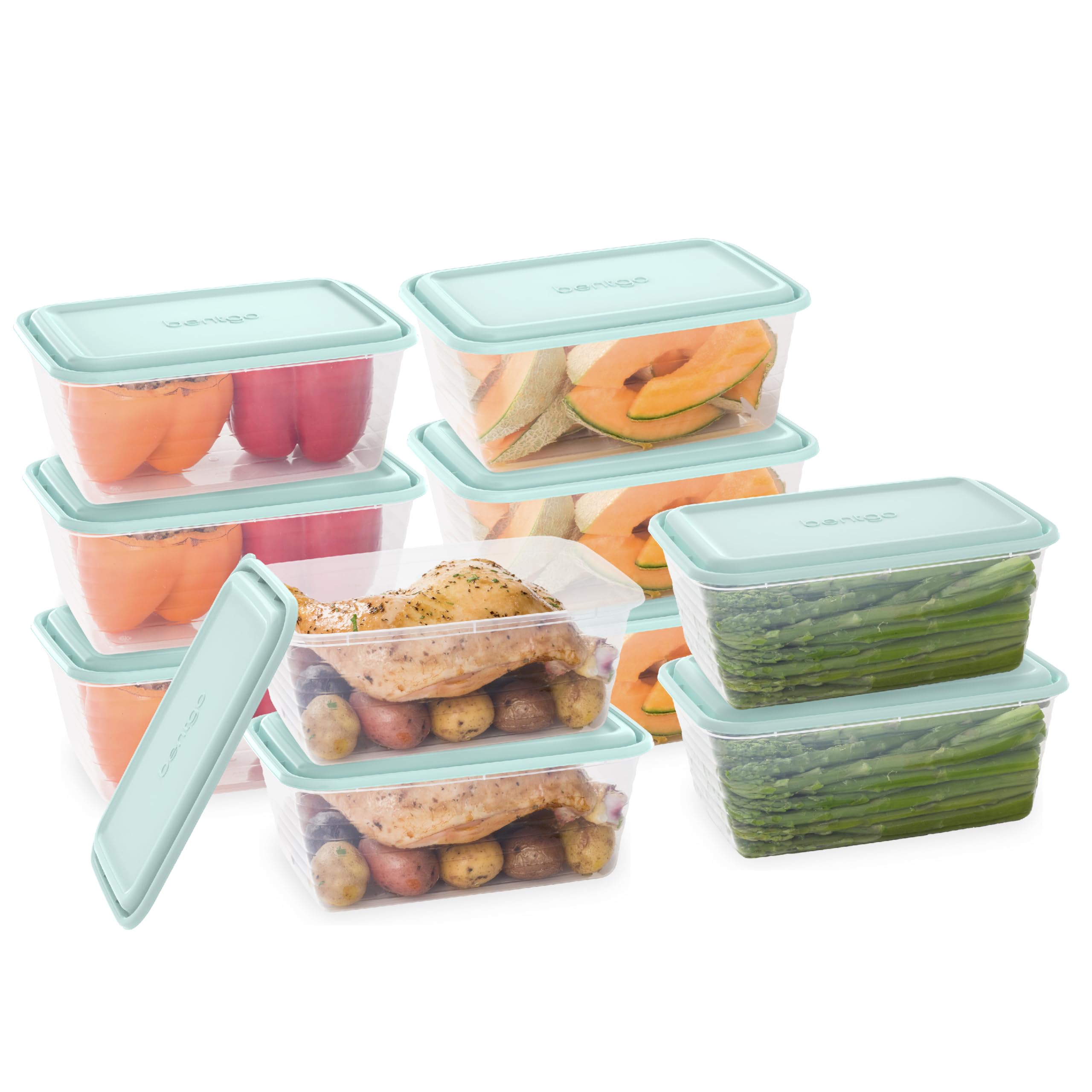Bentgo Prep 20Piece 8Cup DeepDish Storage Containers for Meal Prep