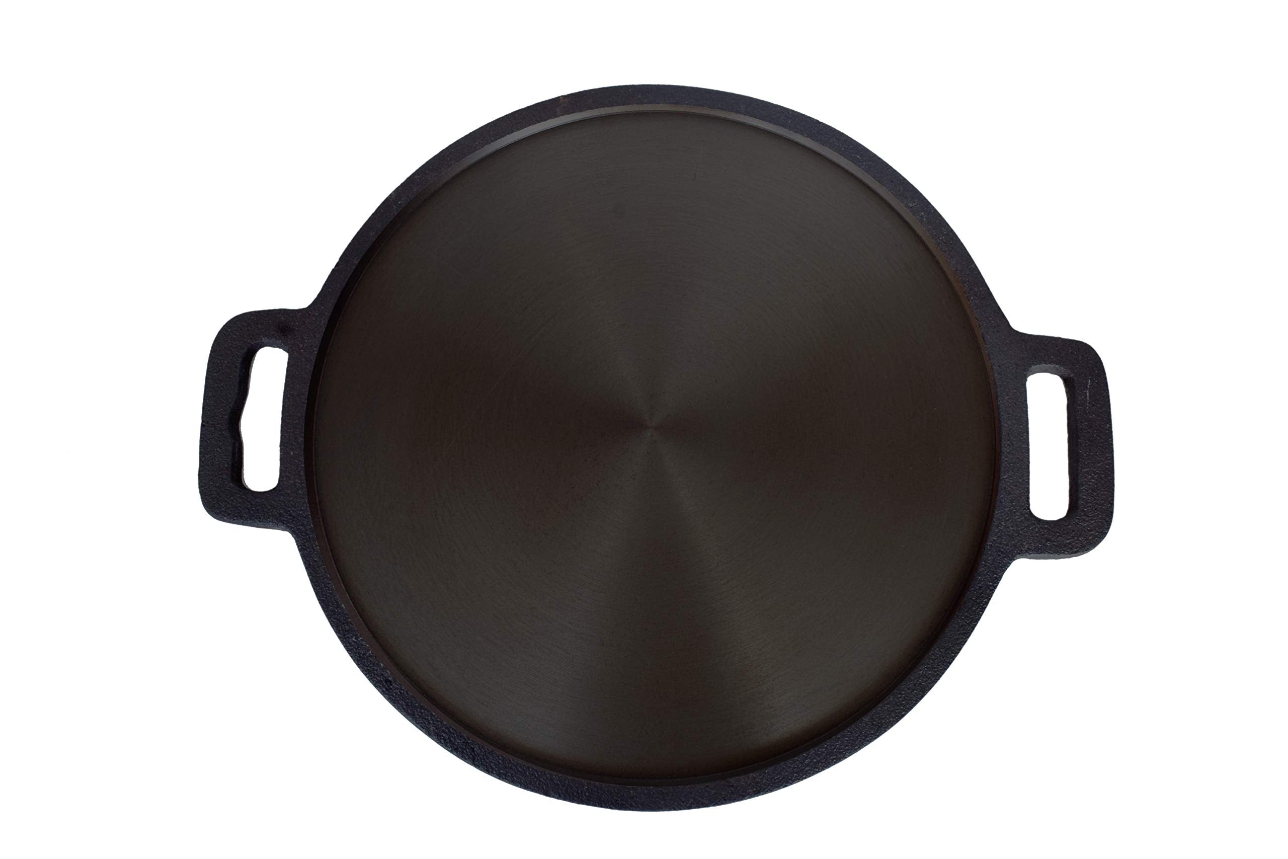 Highkind Pre-Seasoned Cast Iron Dosa Tawa 12 Inches, Perfect For Cooking On Gas, Induction And Electric Cooktops