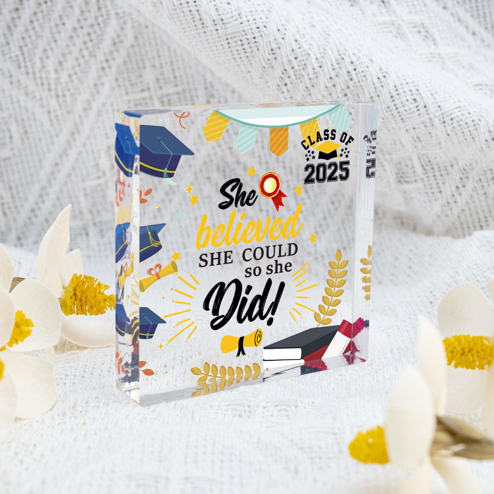 2025 Graduation Gifts For Her Him Inspirational Gifts For Women Senior 2025 Class Of 2025 Gifts Acrylic Keepsake Graduation Gift