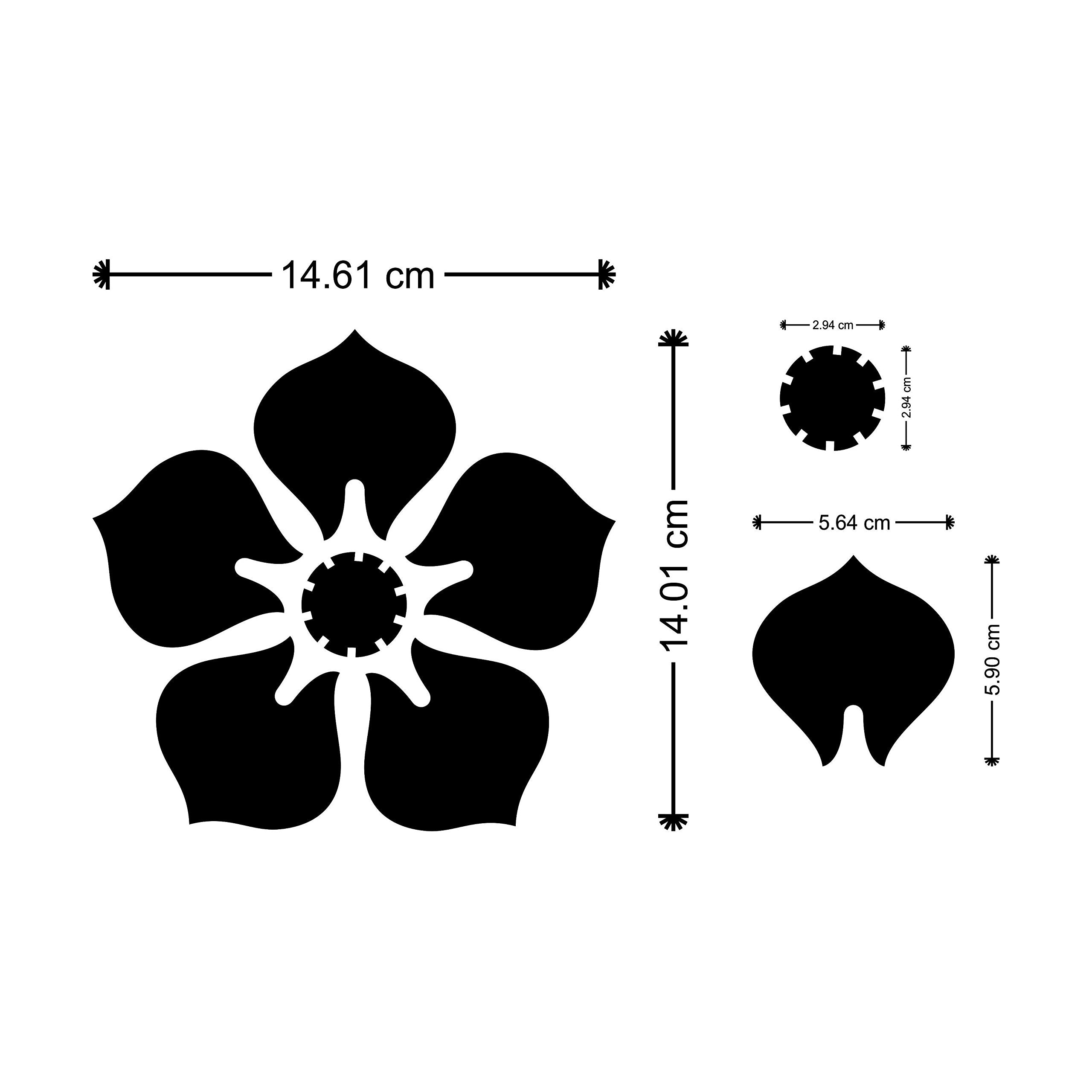 Wall1Ders 5 Leaf Flower, Mirror Stickers For Wall, Acrylic Mirror Wall Decor Sticker, Wall Mirror Stickers, Acrylic Stickers, Wa